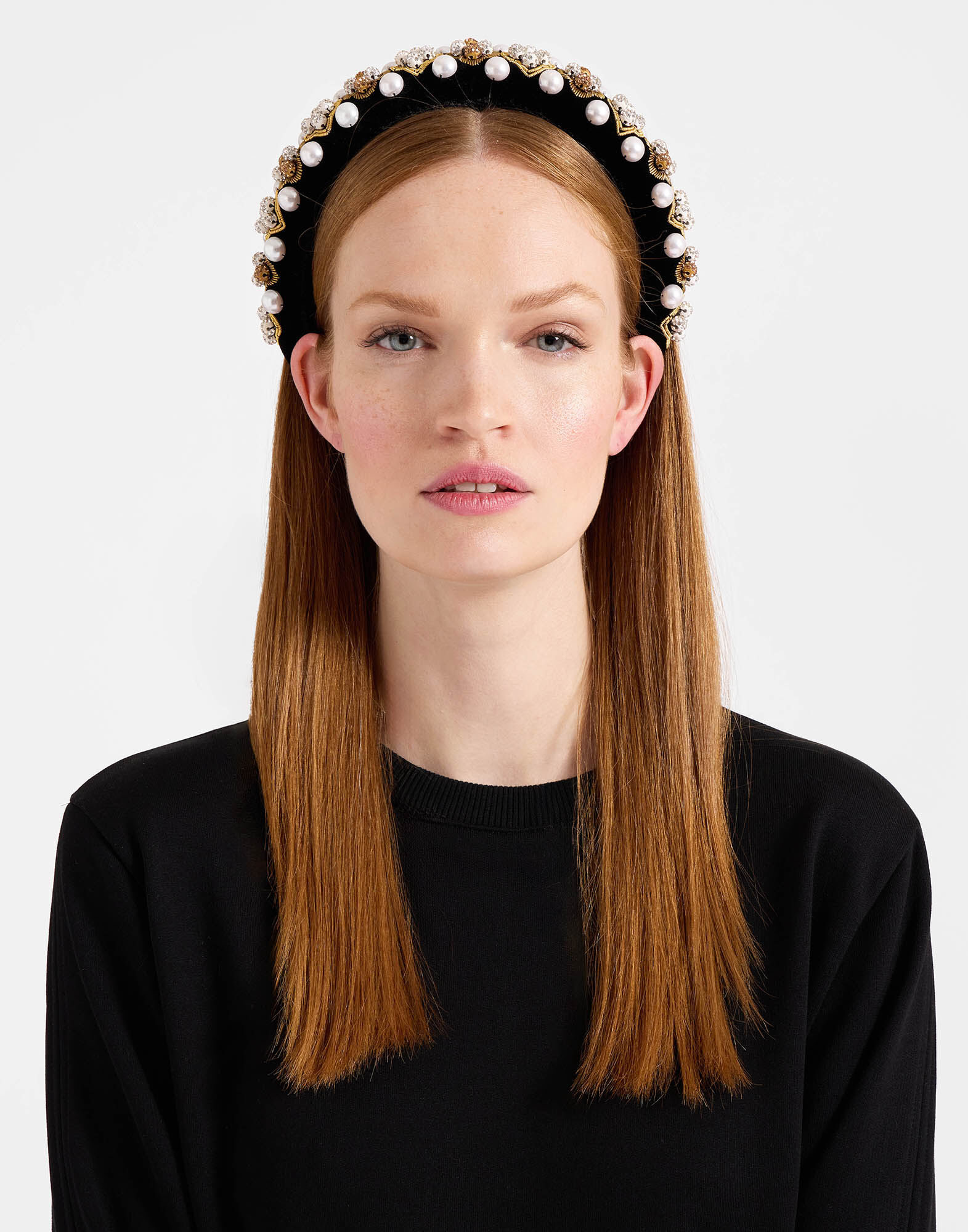 La DoubleJ Medici Headband Solid Gold HEB0019VEL015SOLIDYE05