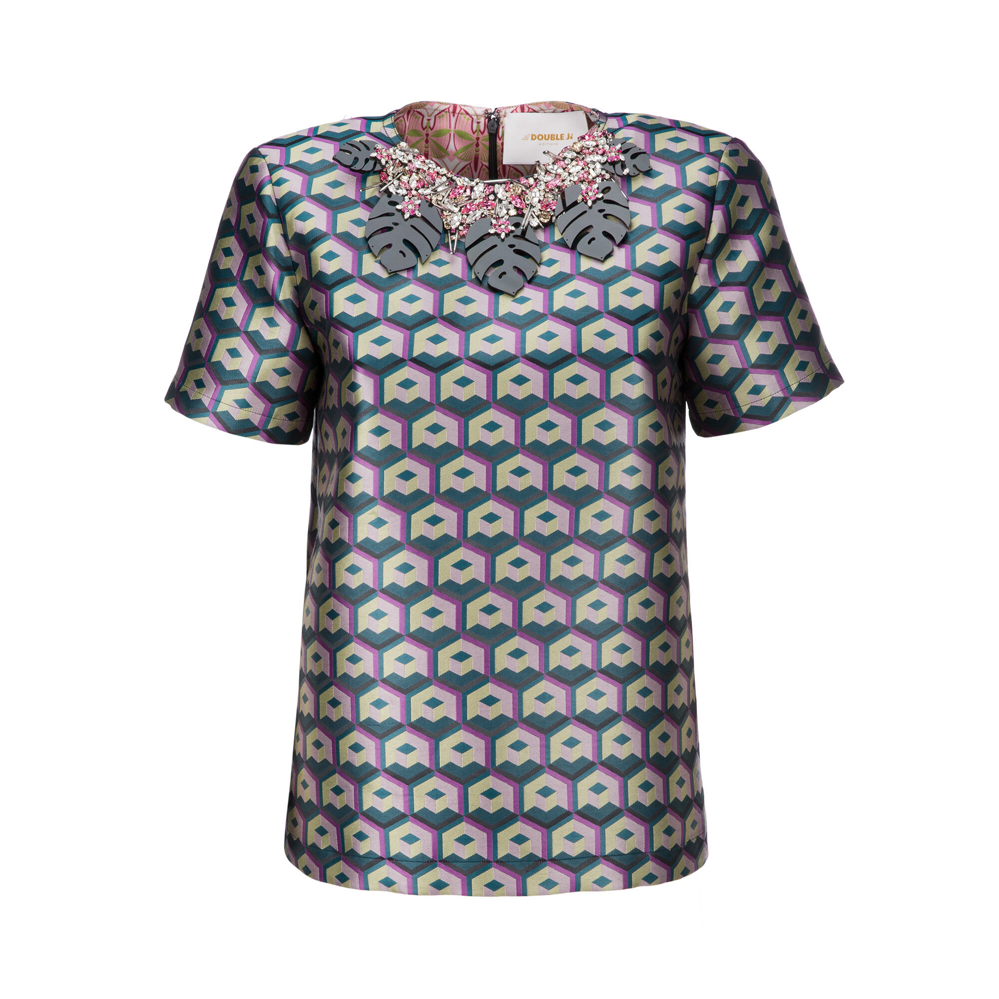 LaDoubleJ Cubi Verdi The Embroidered Jazzy Tee Cubi Verdi SHI0014JAC006CUB0002