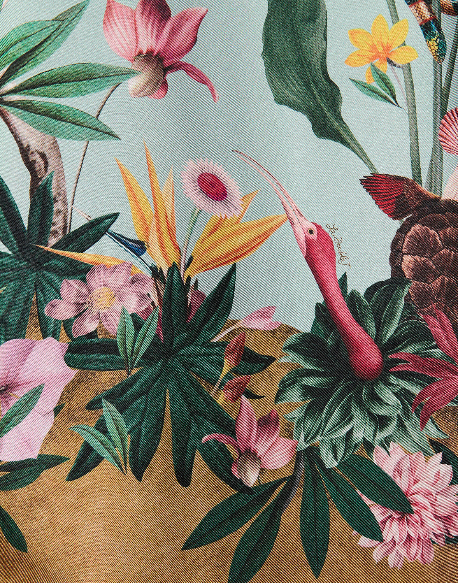 La DoubleJ Swing Dress Zooflora Plac&eacute;e Light Blue DRE0316SIL001ZOF04BU01