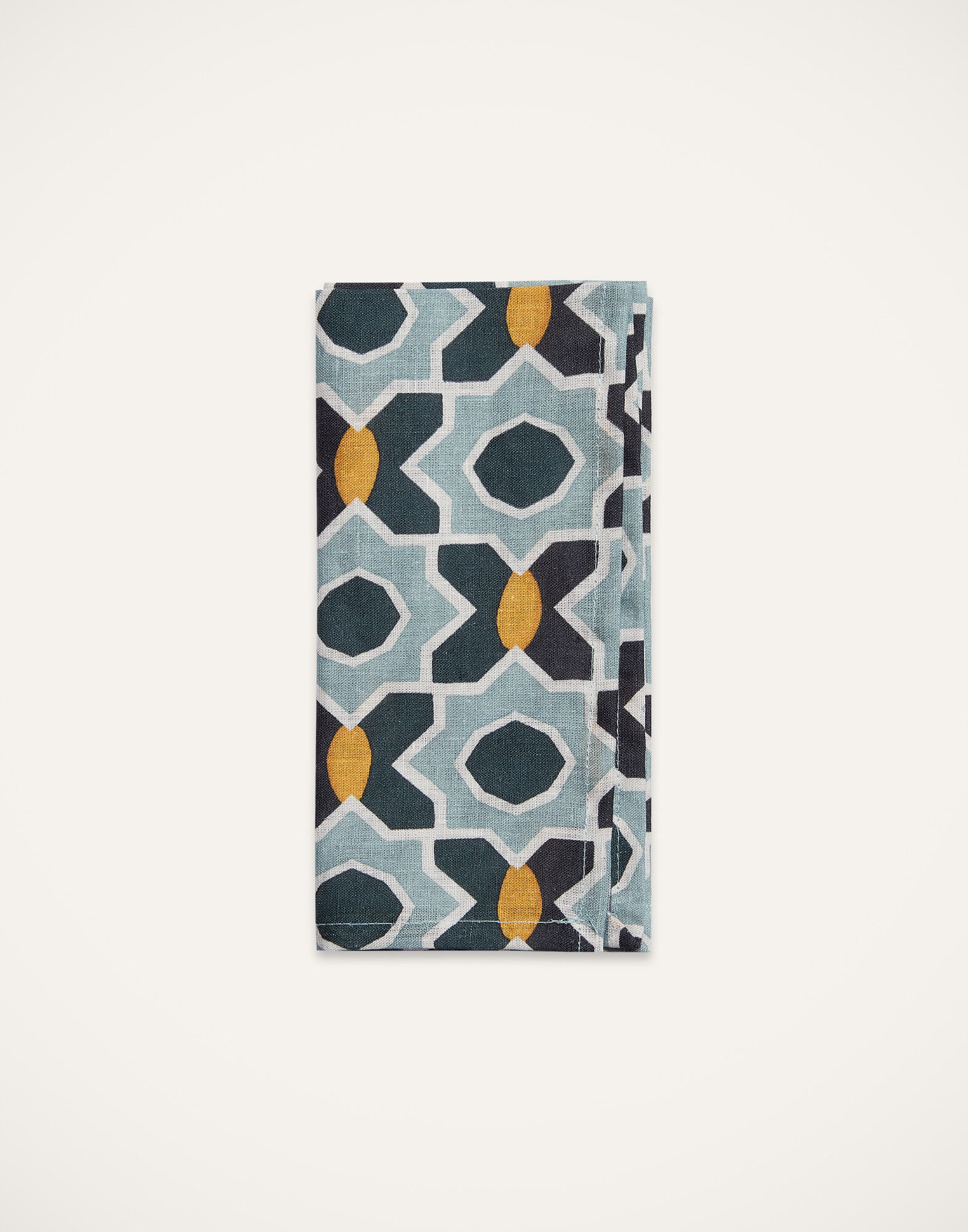 La DoubleJ Large Napkins Set Of 2 Plaza Small Light Blue NAP0006LIN001PLA07BU01