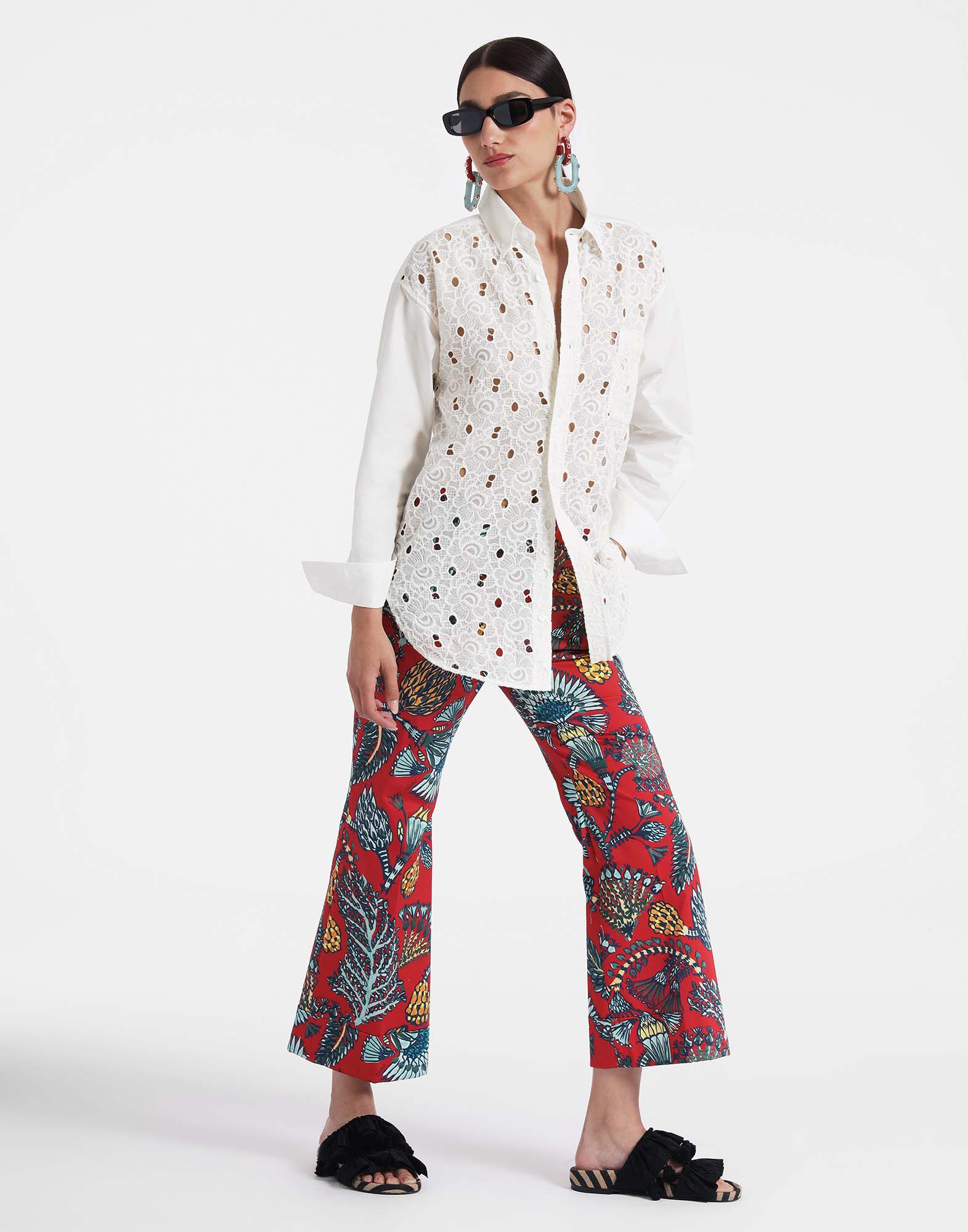 La DoubleJ Hendrix Pants Sicomore Red TRO0014COT006SIC01RE01