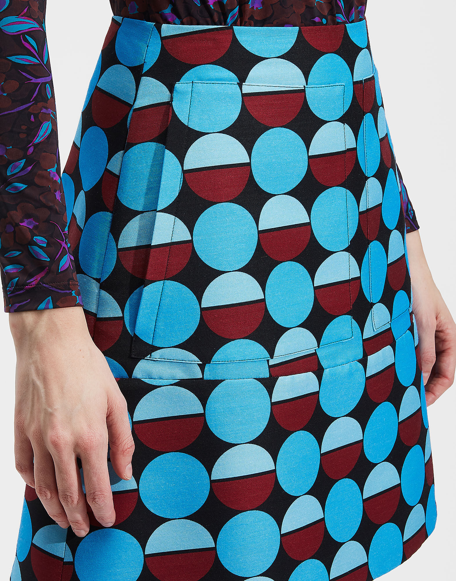 LaDoubleJ Mini Skirt Sfere Azzurro SKI0027CAD001SFE0003