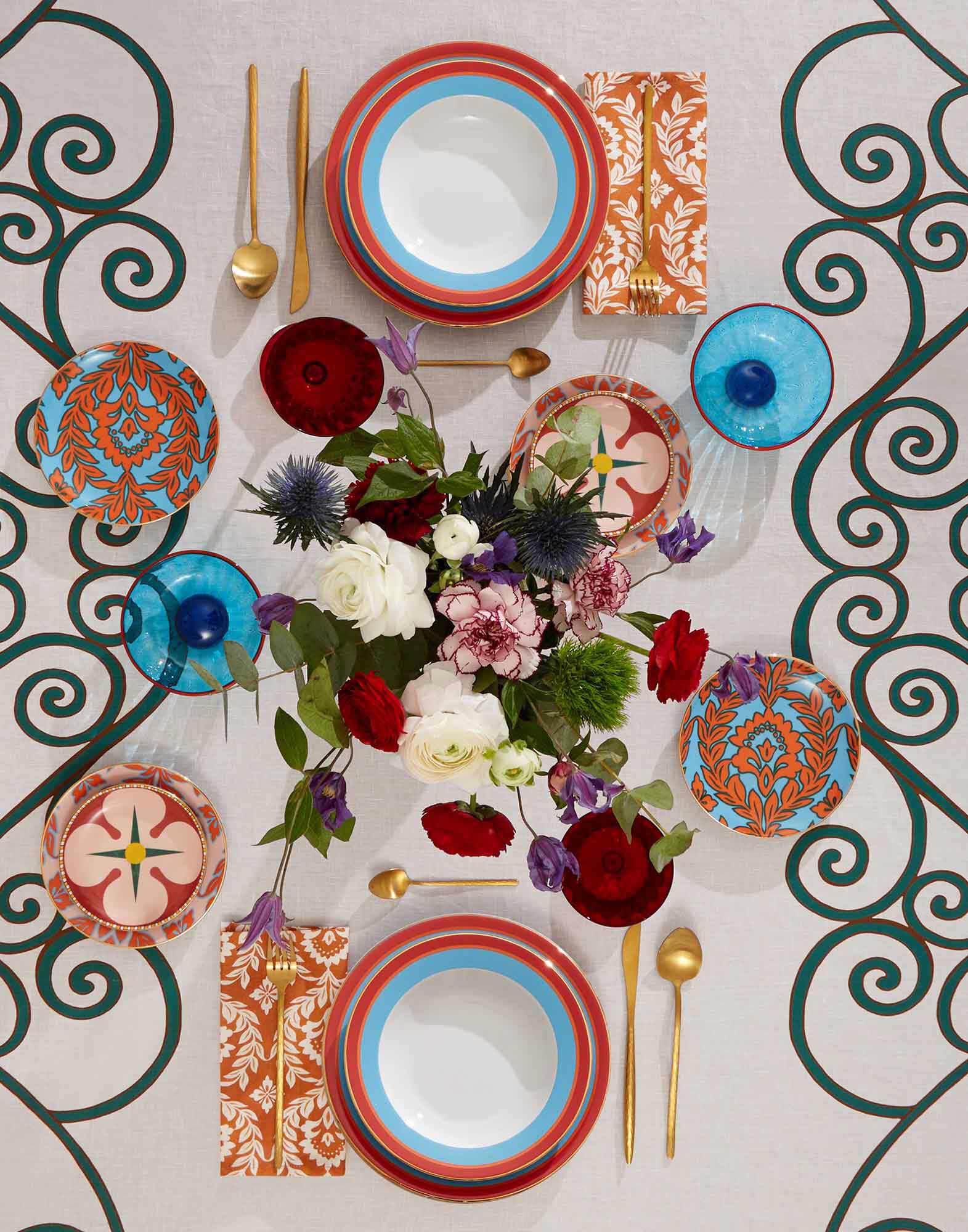 La DoubleJ Large Napkins Set Of 2 Siena Garland NAP0006LIN001GRL0013