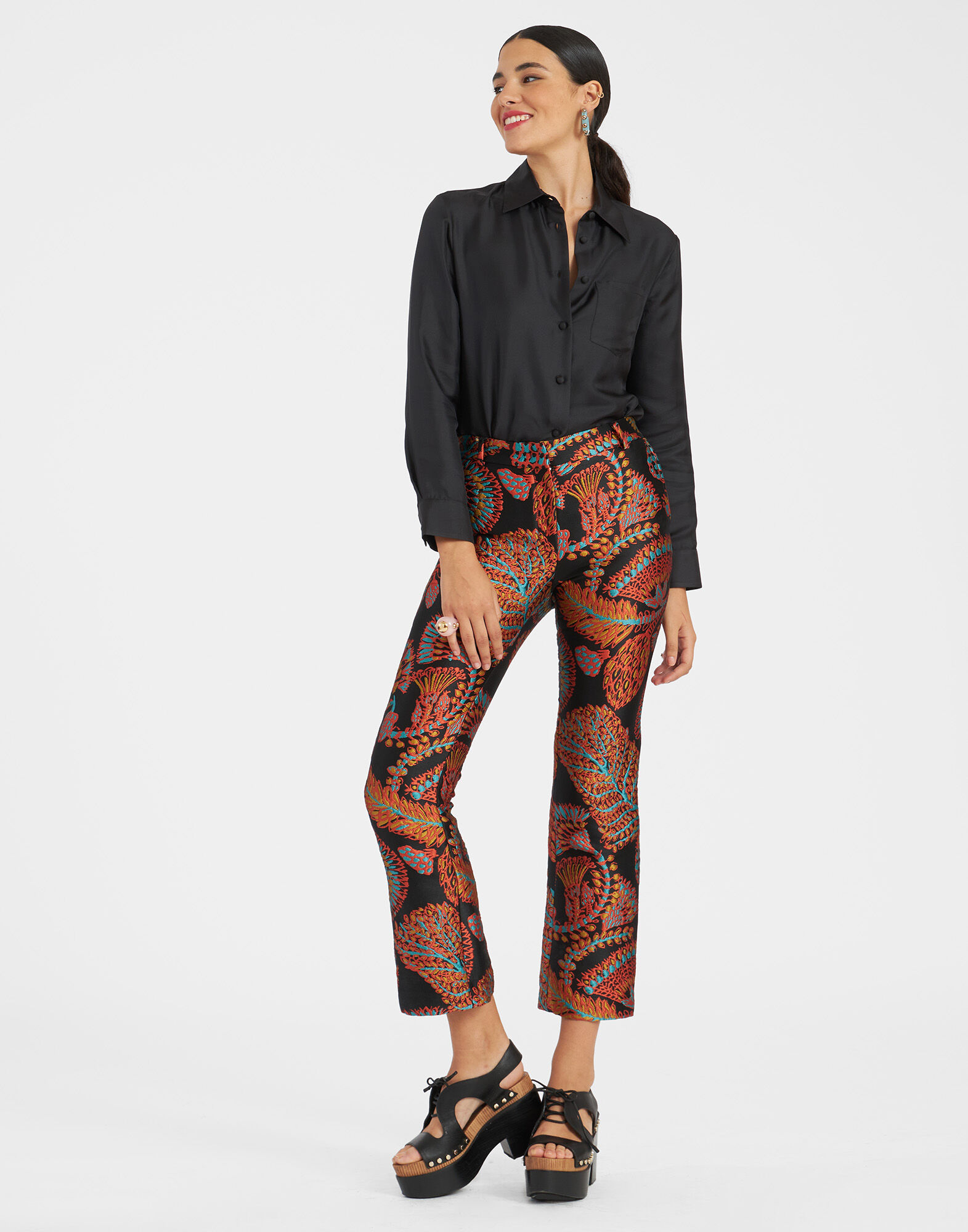 La DoubleJ Boy Shirt Solid Black SHI0001SIL001BLA0011