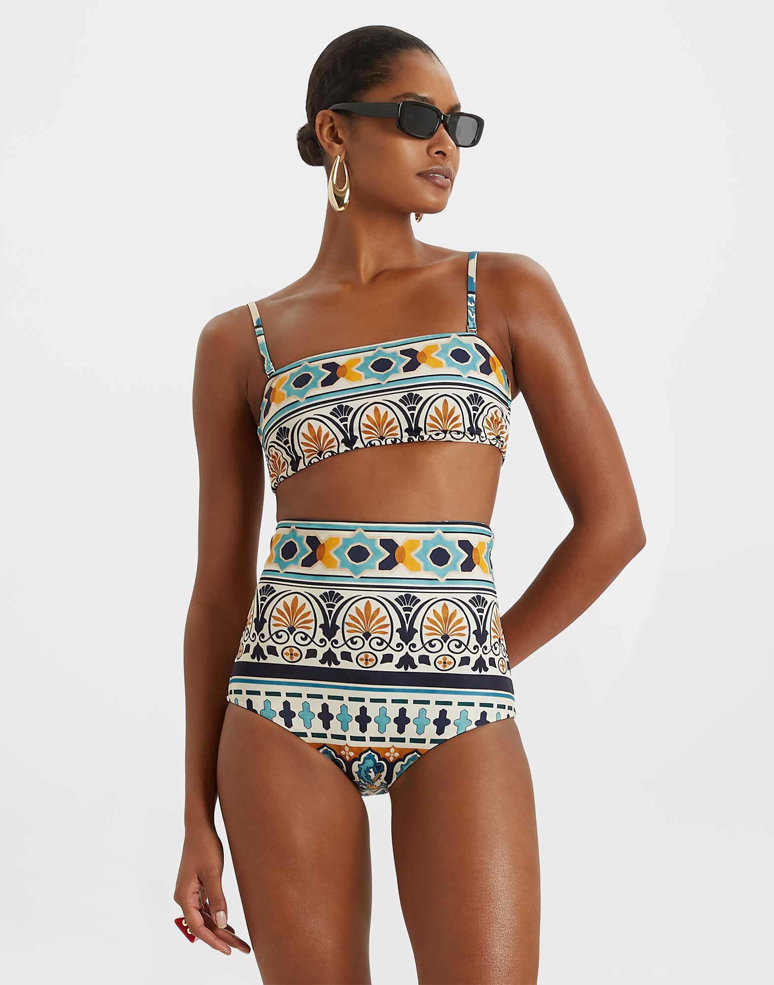 La DoubleJ 3-Way Bandeau Top Casareale Small Plac&egrave;e Cream SWI0021LYC001REA02WH03