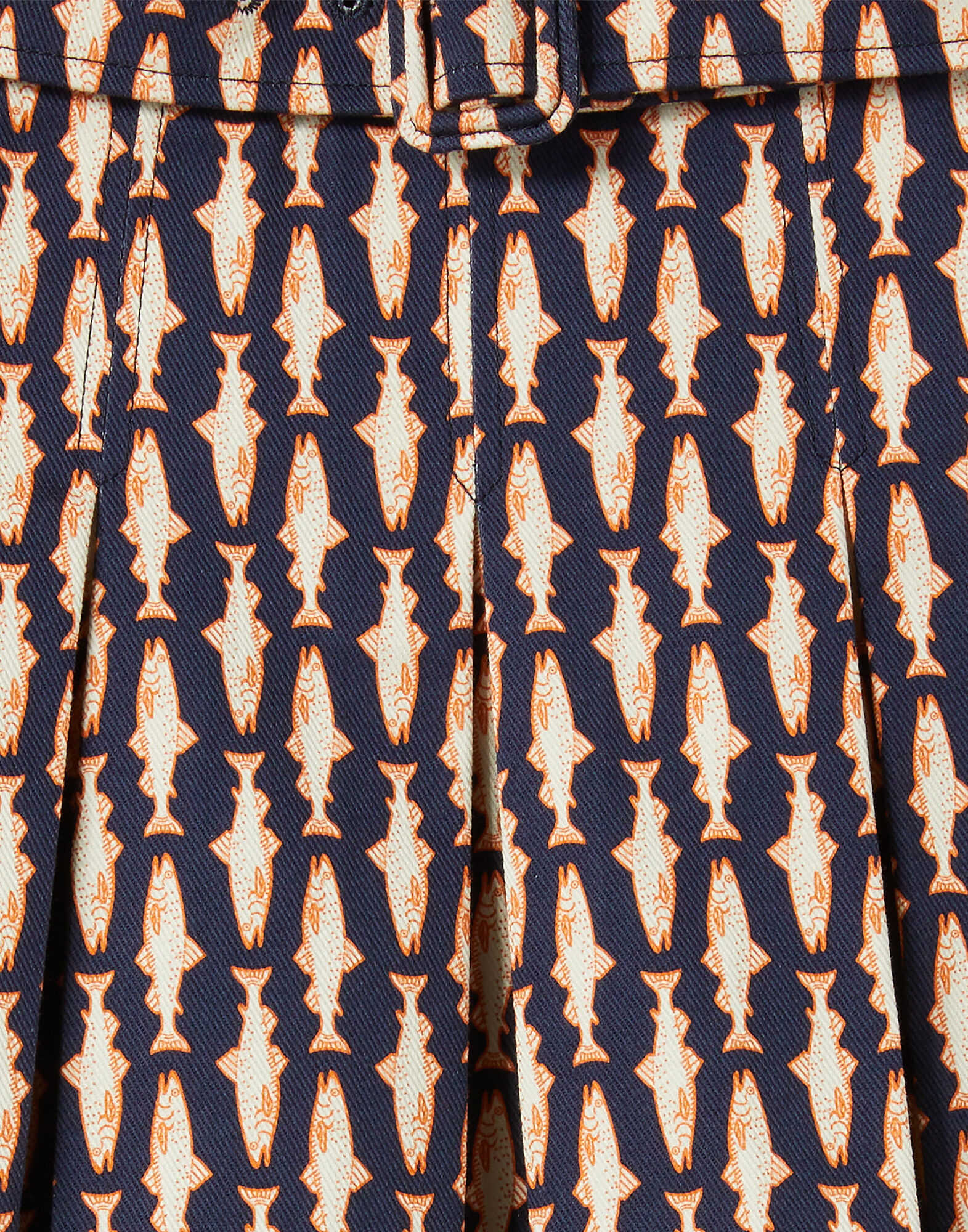 La DoubleJ Roller Skirt Pesciolini Blue SKI0152COT063PES04BU03