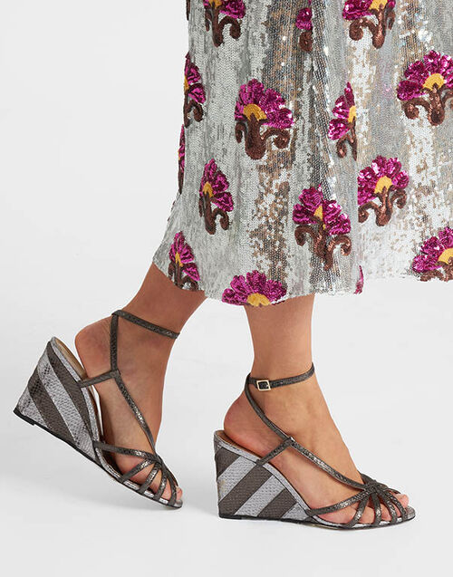 La DoubleJ The Weekend Wedge Anthracite SHO0101PIT001SOLIDGY03