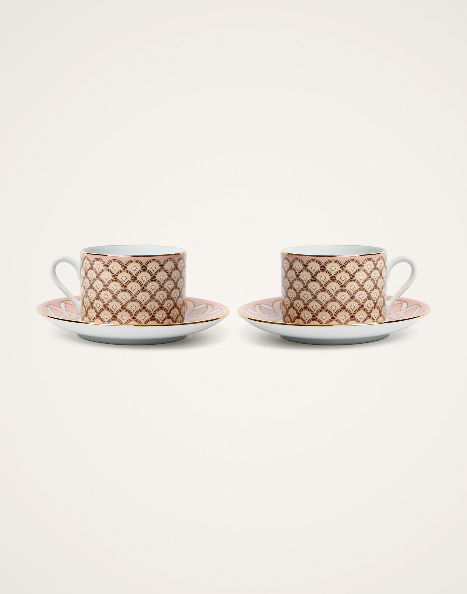 La DoubleJ Impero Tea Cup Set Of 2 Odysseus Dusty Pink CUP0012CER001ODY01PI10