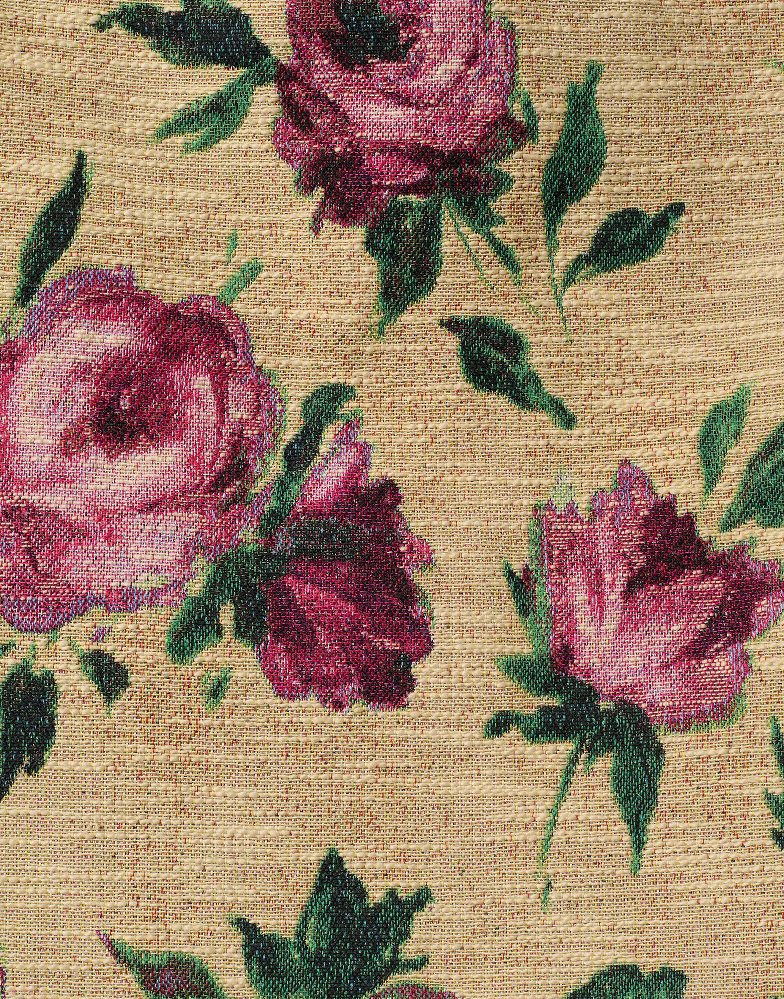 La DoubleJ Pencil Skirt Roses Light Beige SKI0011COT069ROS06BR01