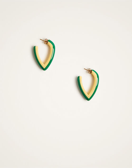 La DoubleJ Dew Earrings Bicolor Mini Bicolor Green & Ivory EAR0057POL008BIC01BR05