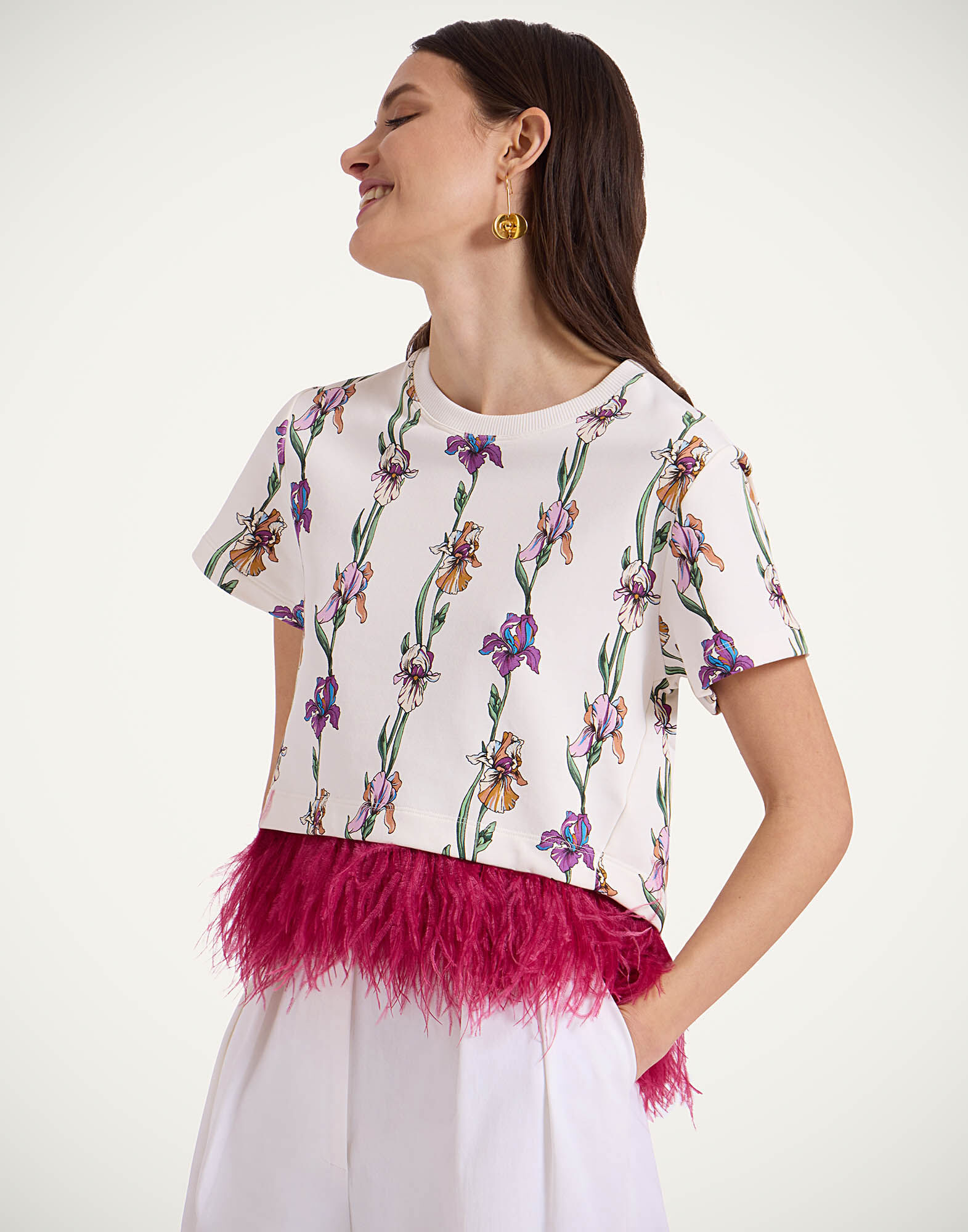 La DoubleJ La Scala Tee Mini Iris Ivory TSH0026JER039IRS02WH04