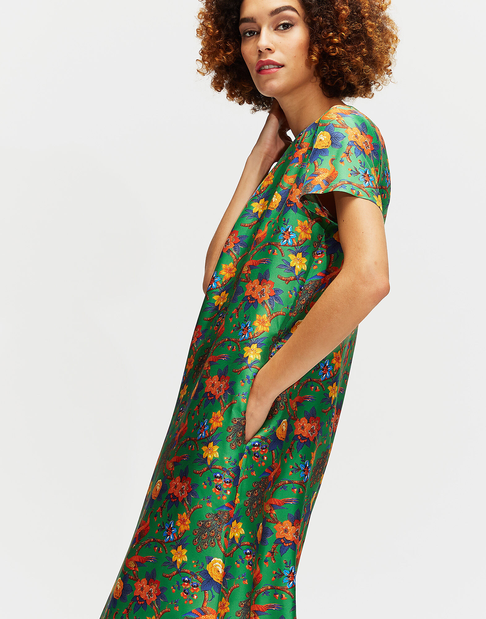 LaDoubleJ Swing Dress Pavone Verde DRE0001SIL001PAV0003