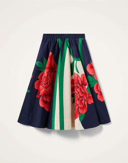 La DoubleJ Ballerina Skirt Queen Peony Plac&eacute;e Blue SKI0199COT094QPE02BU03