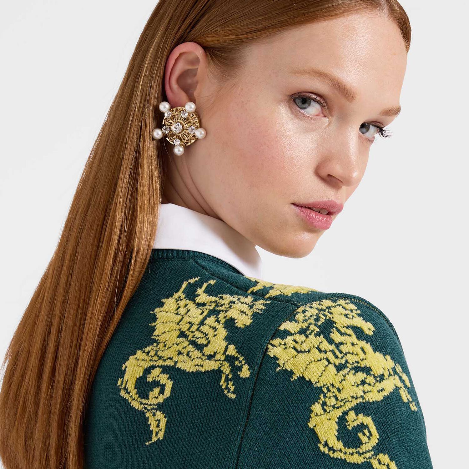 La Doublej Gryphos Sweater In Dark Green