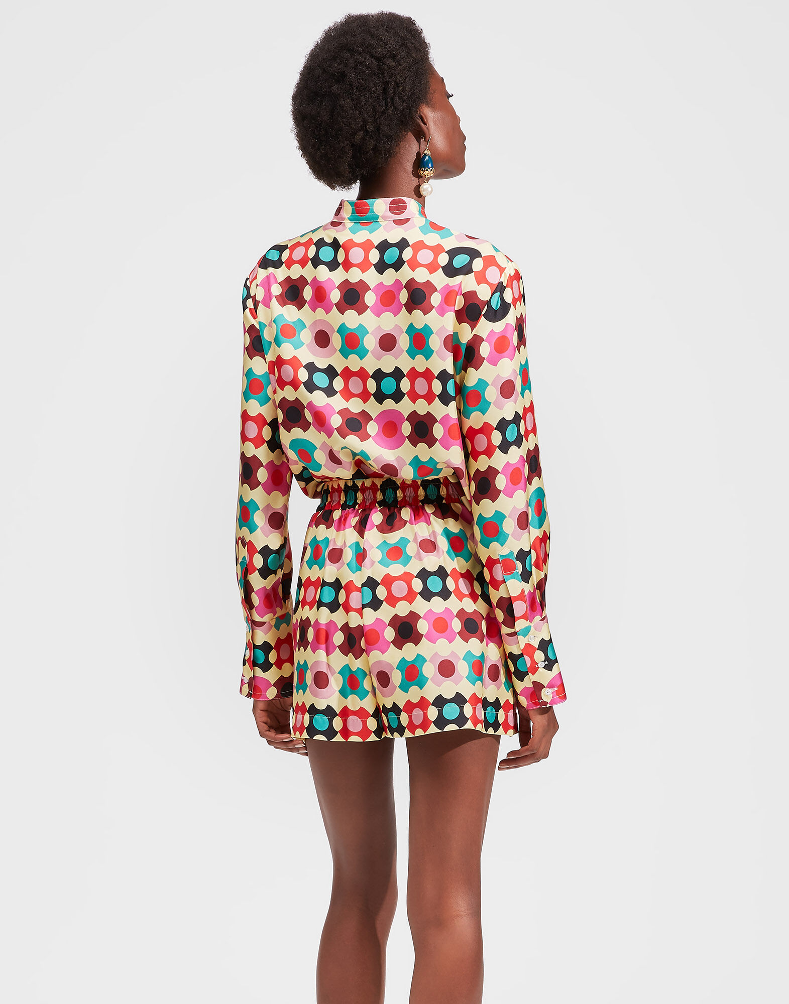 LaDoubleJ Portofino Shirt Groovy Dot Giallo SHI0046SIL001GRO0003