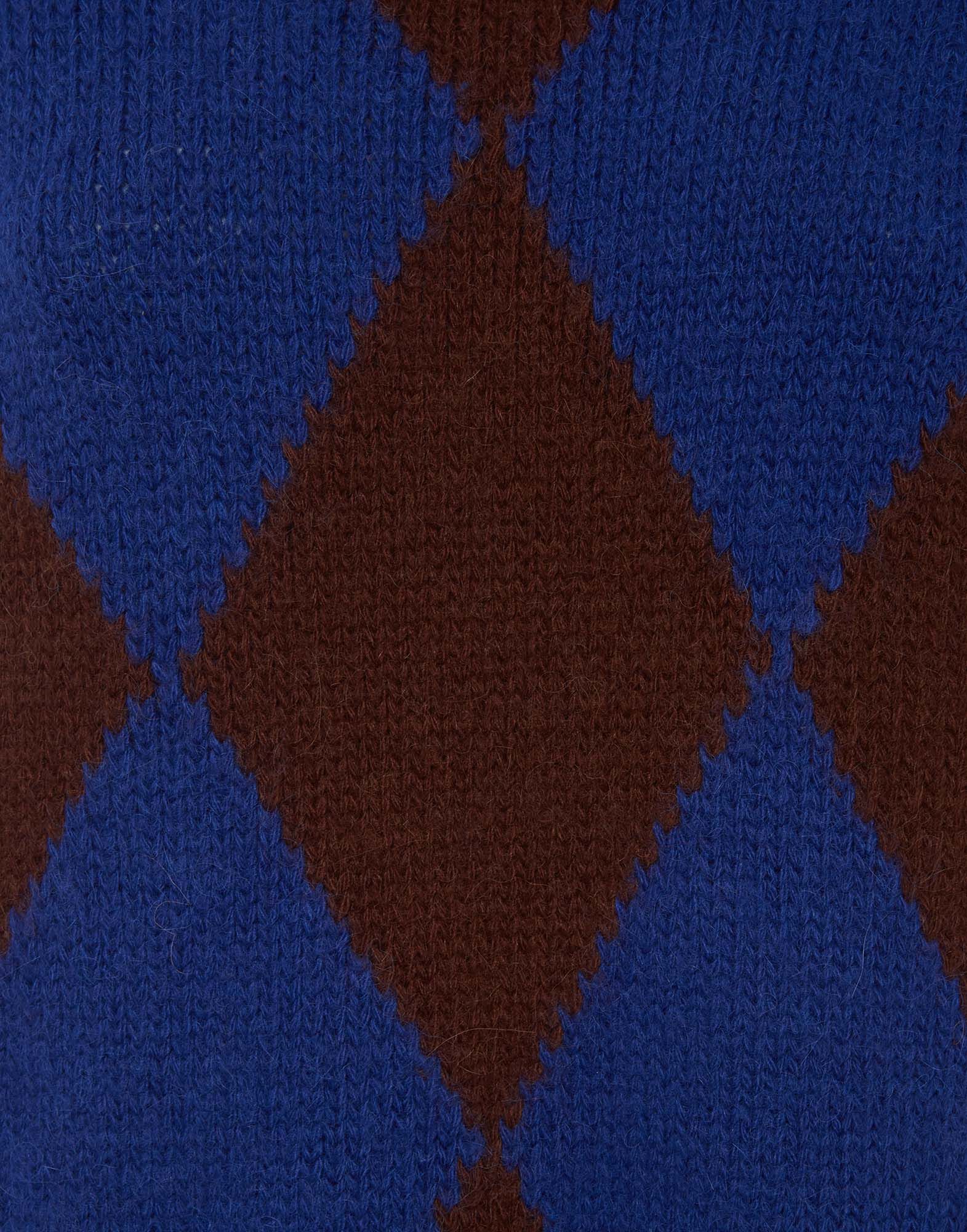 La DoubleJ Argyle Gilet Bordeaux/Blue TOP0077KNI064VAR0124