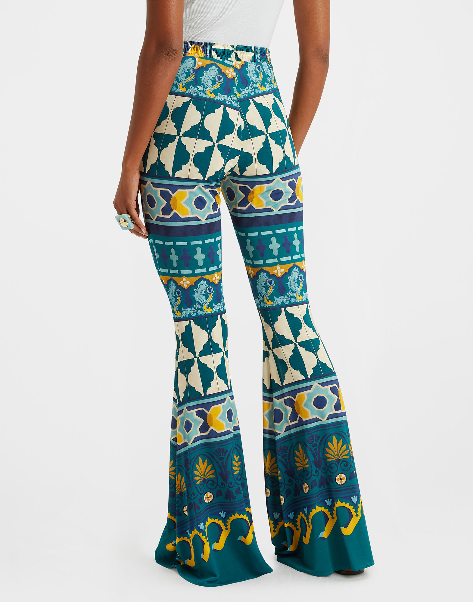 La DoubleJ Superflare Pant Casareale Barr&eacute; Plac&egrave;e Emerald TRO0088JER027REA04GR04