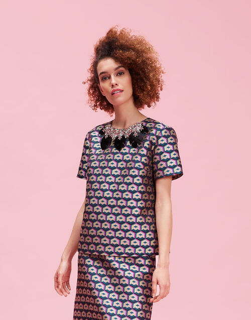 LaDoubleJ Cubi Verdi The Embroidered Jazzy Tee Cubi Verdi SHI0014JAC006CUB0002