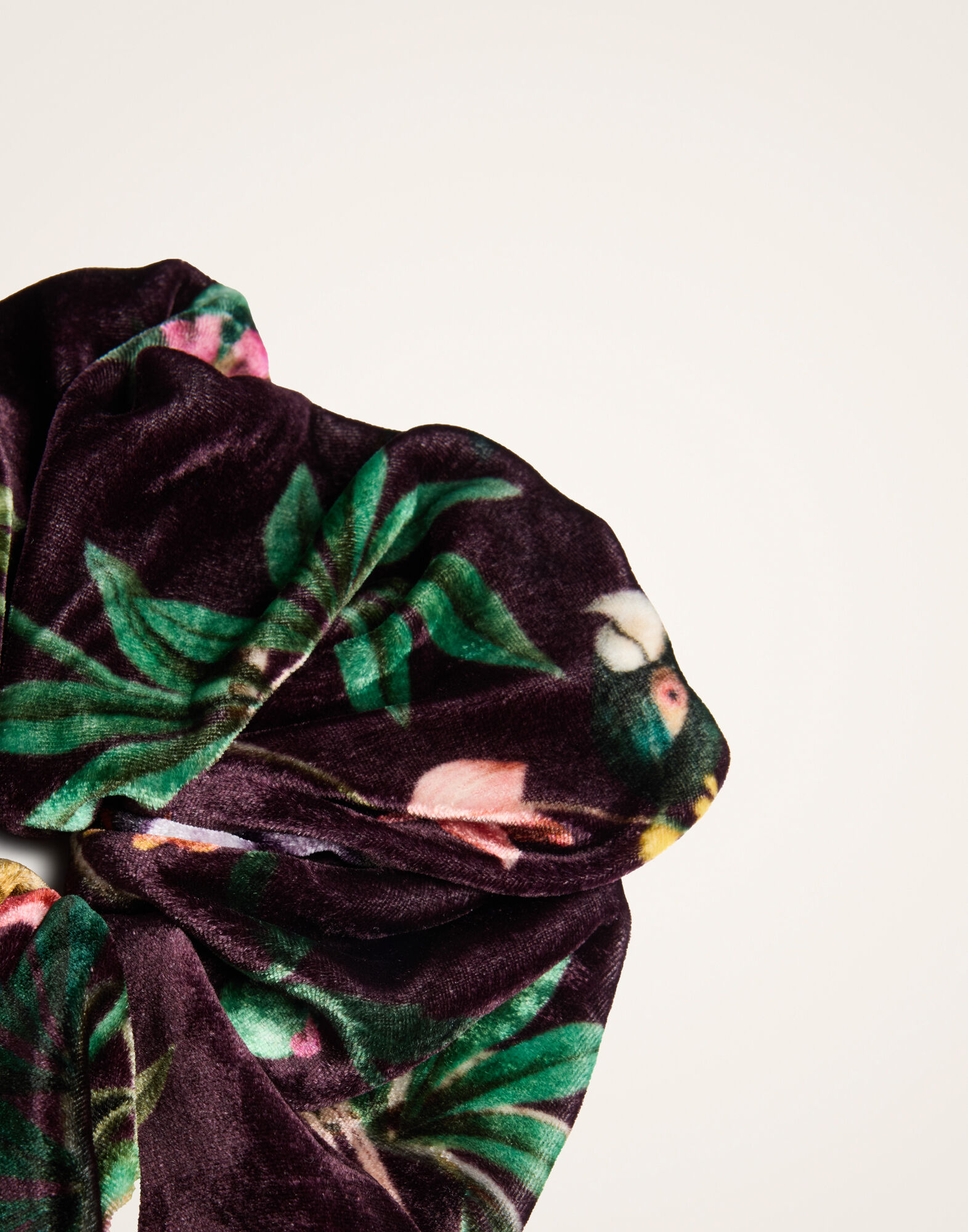 La DoubleJ Giga Scrunchie Zooflora Burgundy SCR0003VEL018ZOF02RE02