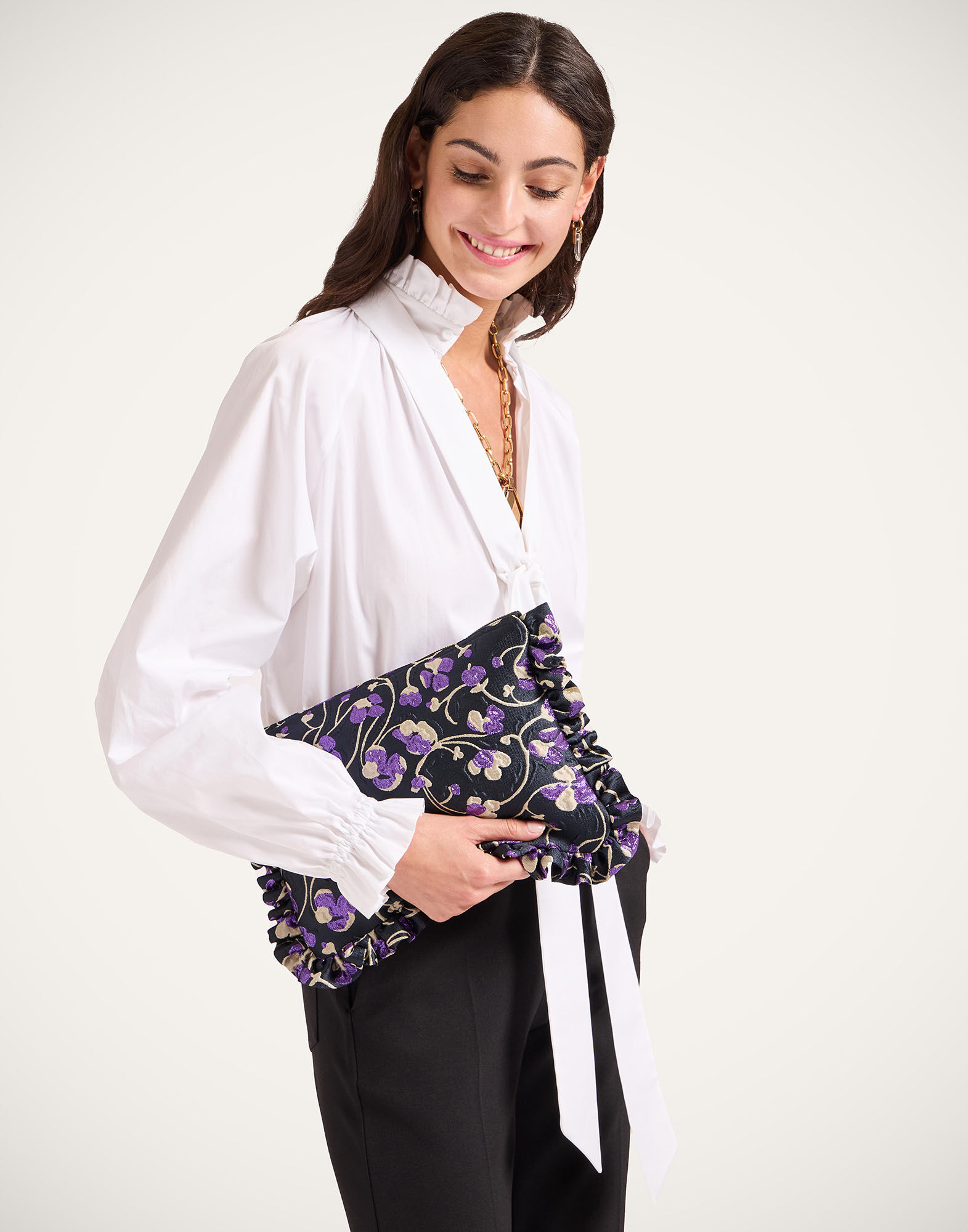 La DoubleJ Hand Pochette Honeysuckle Black BAG0059JCQ128HNY02BL01