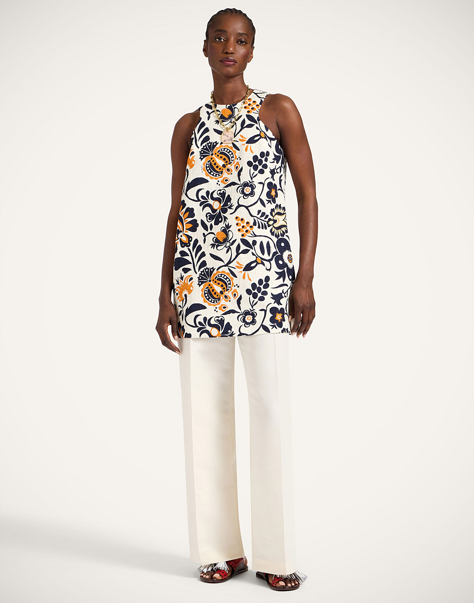 La DoubleJ Racer Mini Dress Selva White DRE0907COT005SEL06WH01