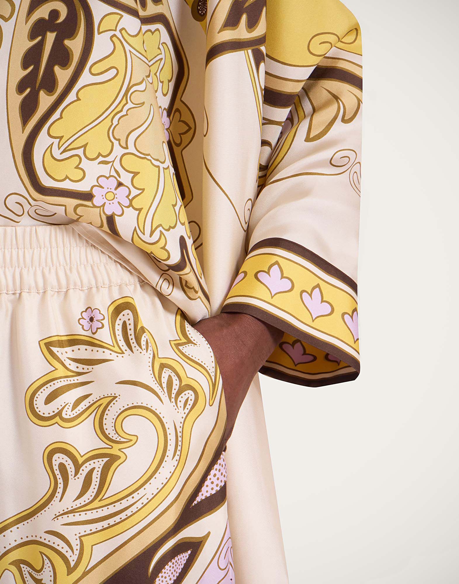 La DoubleJ Palazzo Pants Spells Plac&eacute;e Yellow TRO0026SIL006SPE01YE02