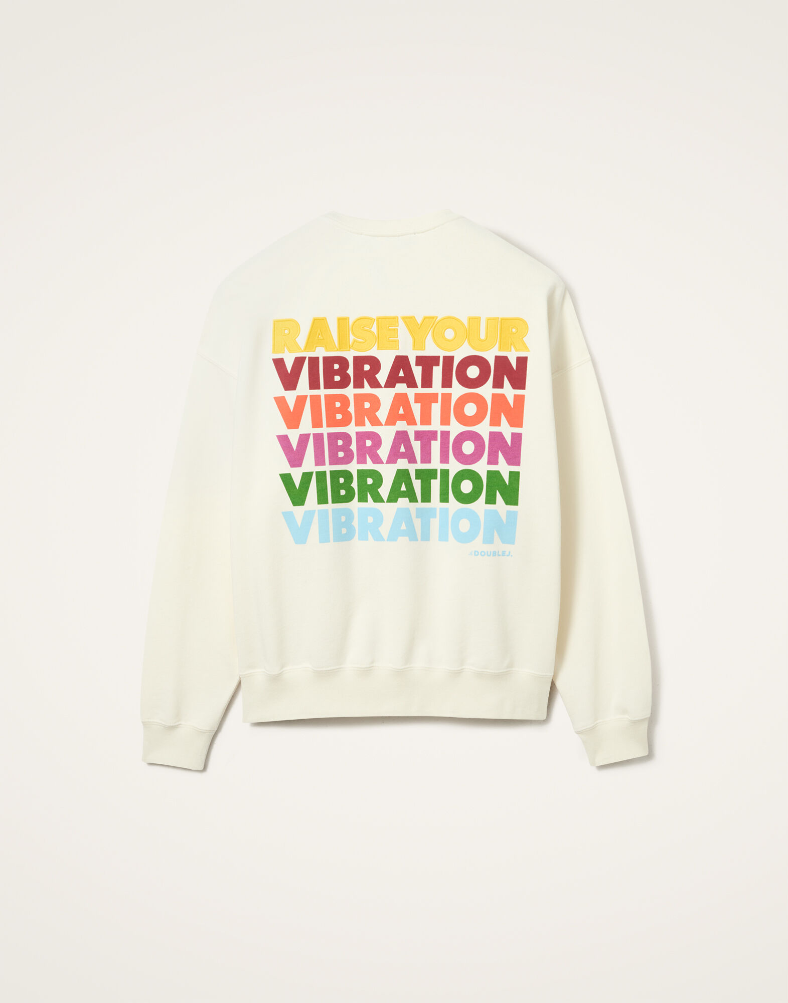 La DoubleJ House Sweatshirt Raise Your Vibration Off White SWE0038JER033SOP04WH05