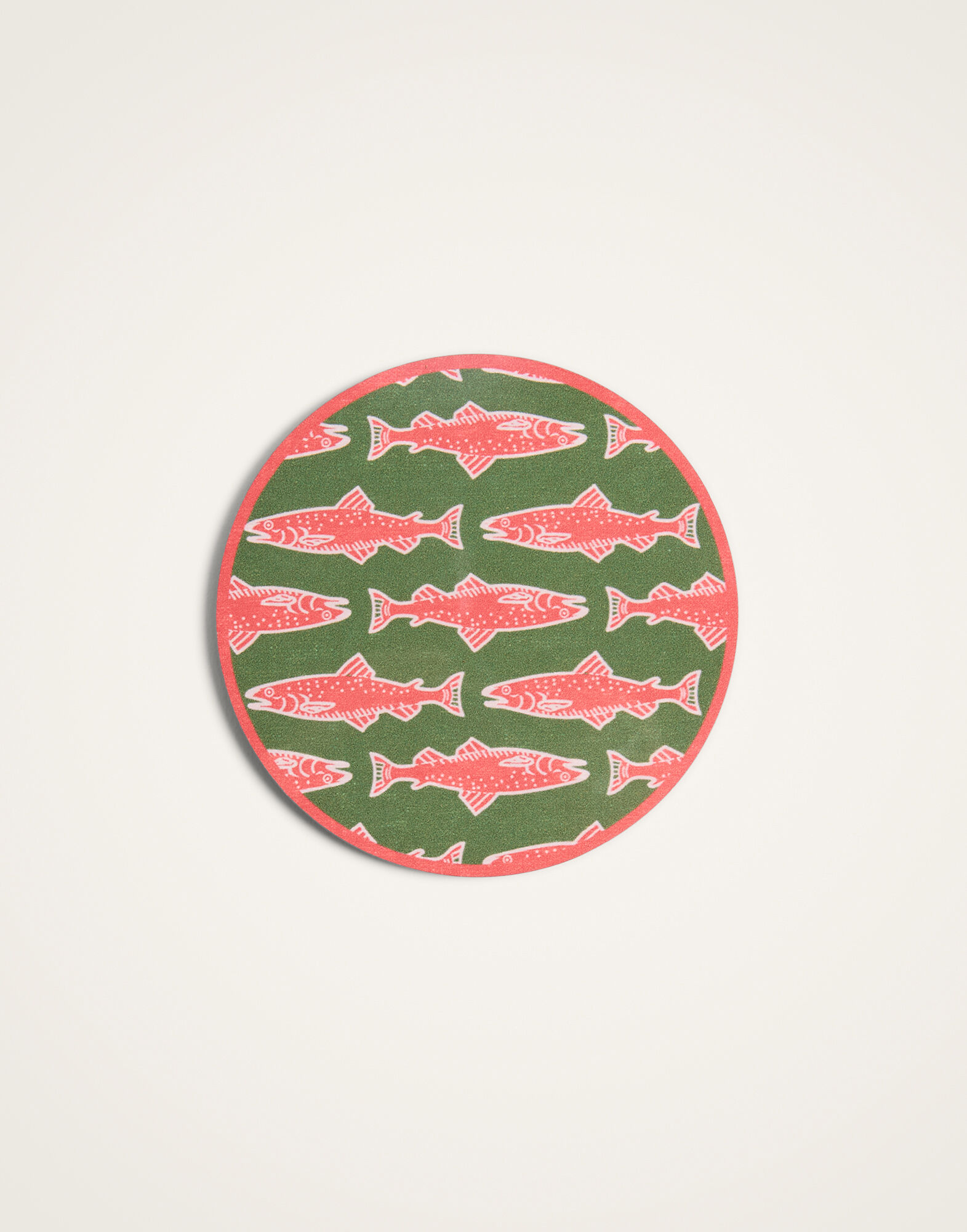 La DoubleJ Disk Coasters Set Of 4 Como Fish Multicolor CST0009CRK001CMF12MU03