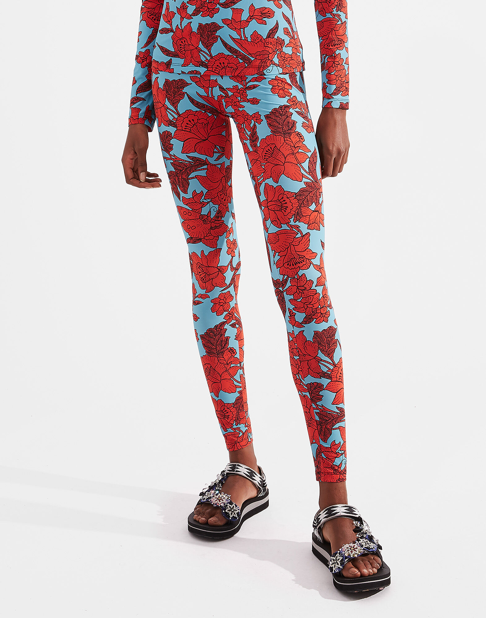 LaDoubleJ Leggings Lilium Turchese TRO0013JER005LIL0005