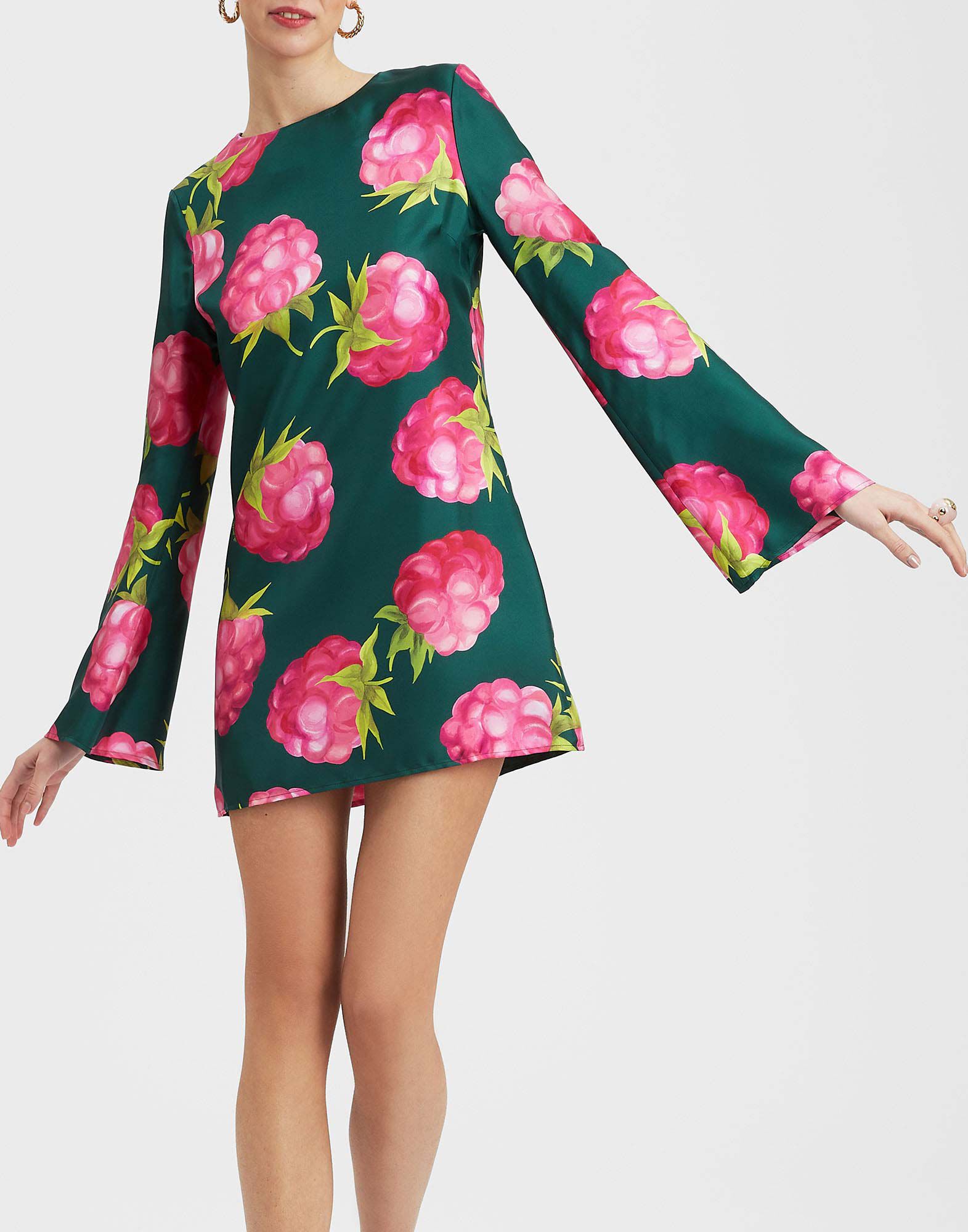 La DoubleJ Mini Supreme Swing Dress Lampone Emerald DRE0652SIL001FMB01GR04