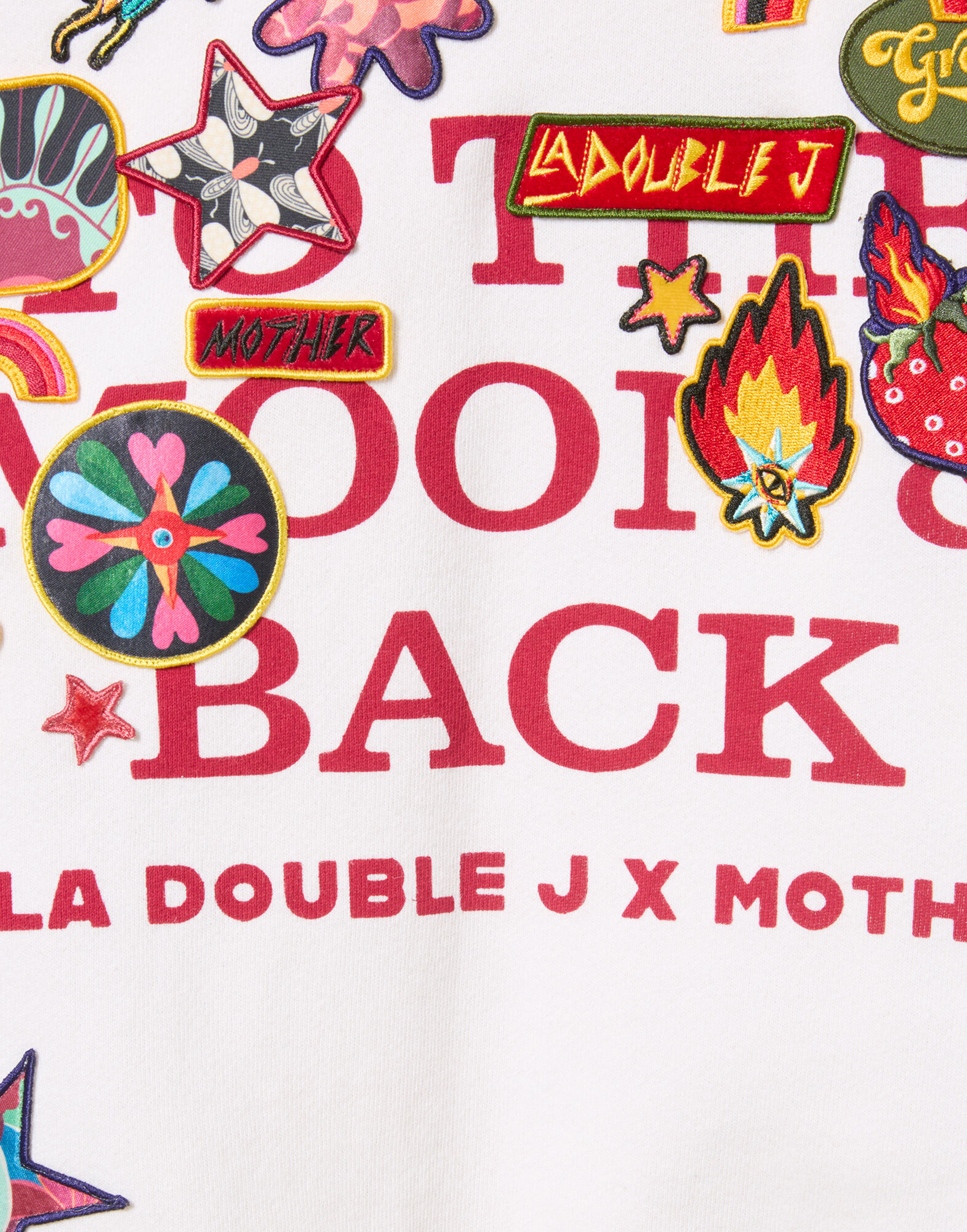 La DoubleJ The Biggie Concert Sweatshirt Patch It Up White SWE0041JER060PAT09WH01