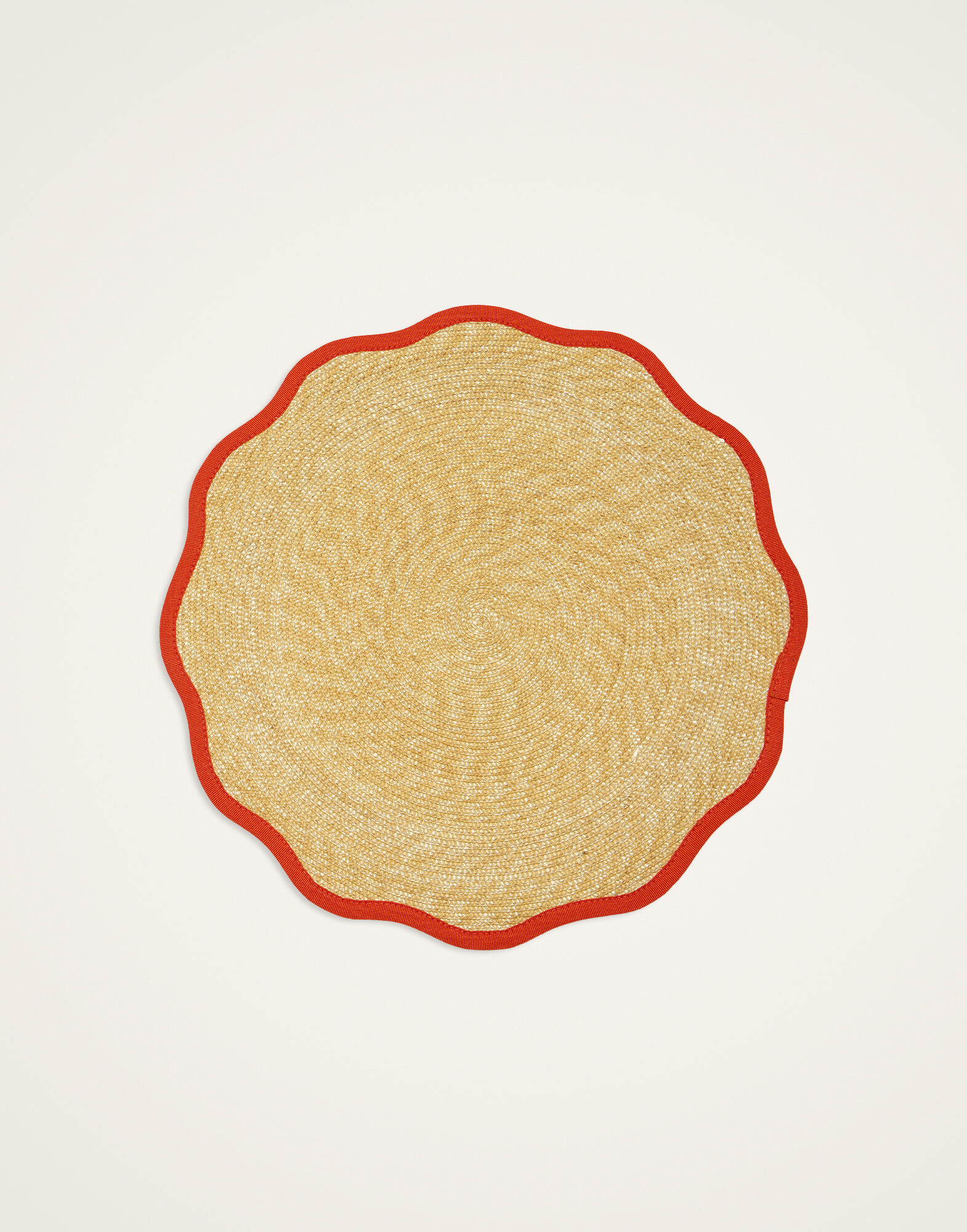 La DoubleJ Straw Cloud Placemats Set Of 2 Solid Orange PMT0031STR001SOLIDOR02