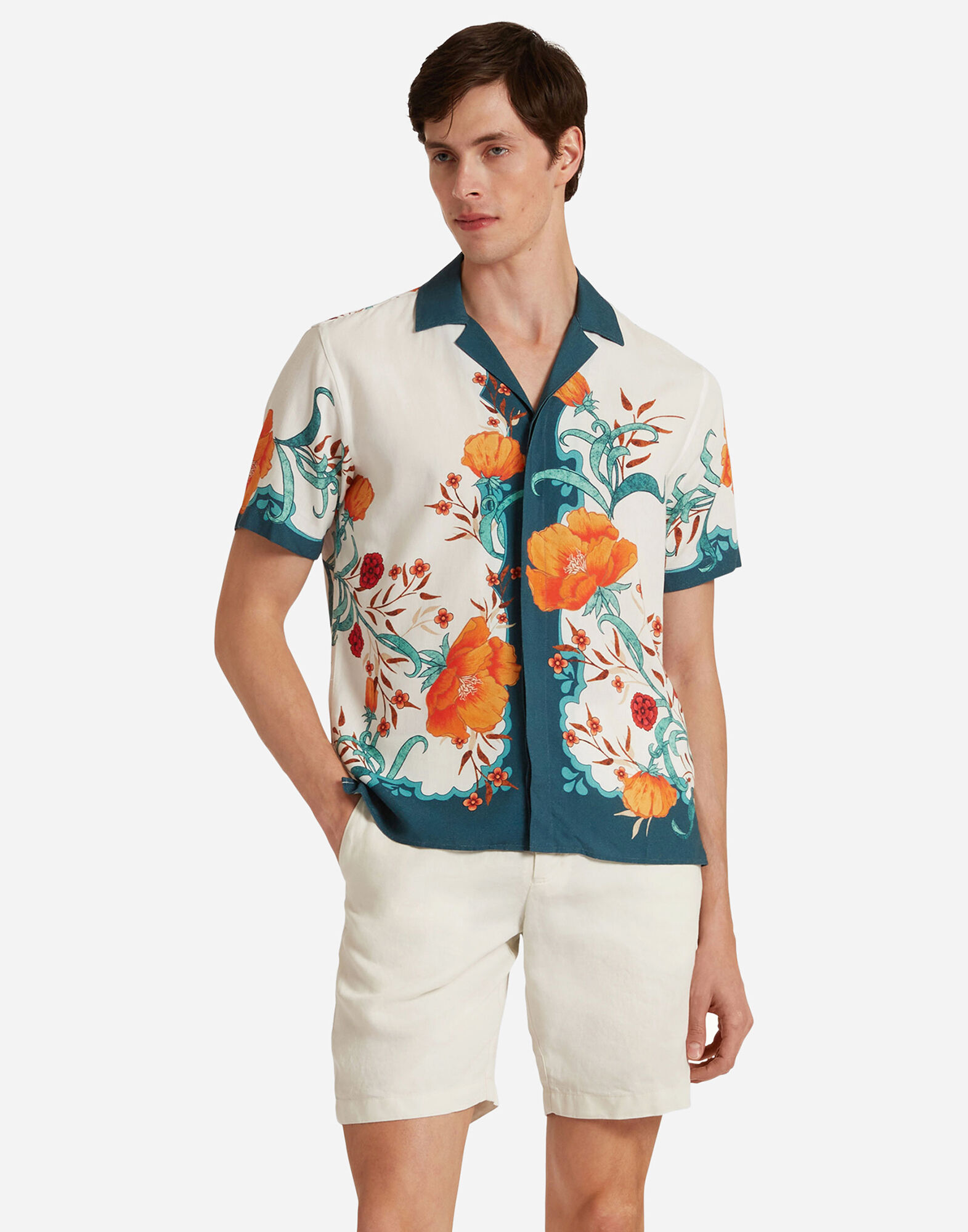 La DoubleJ Maitan Shirt Morpheus Plac&egrave;e Orange SHI0118LYO001OPI01OR02