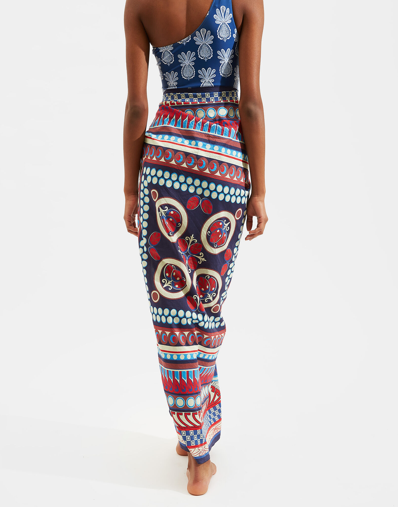 LaDoubleJ Square Scarf (135X135) Ittica Rosso SCA0006COS001ITT0003