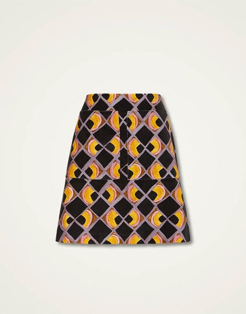 La DoubleJ Short Skirt Half-Light Black SKI0027VEL001HAL02BL01