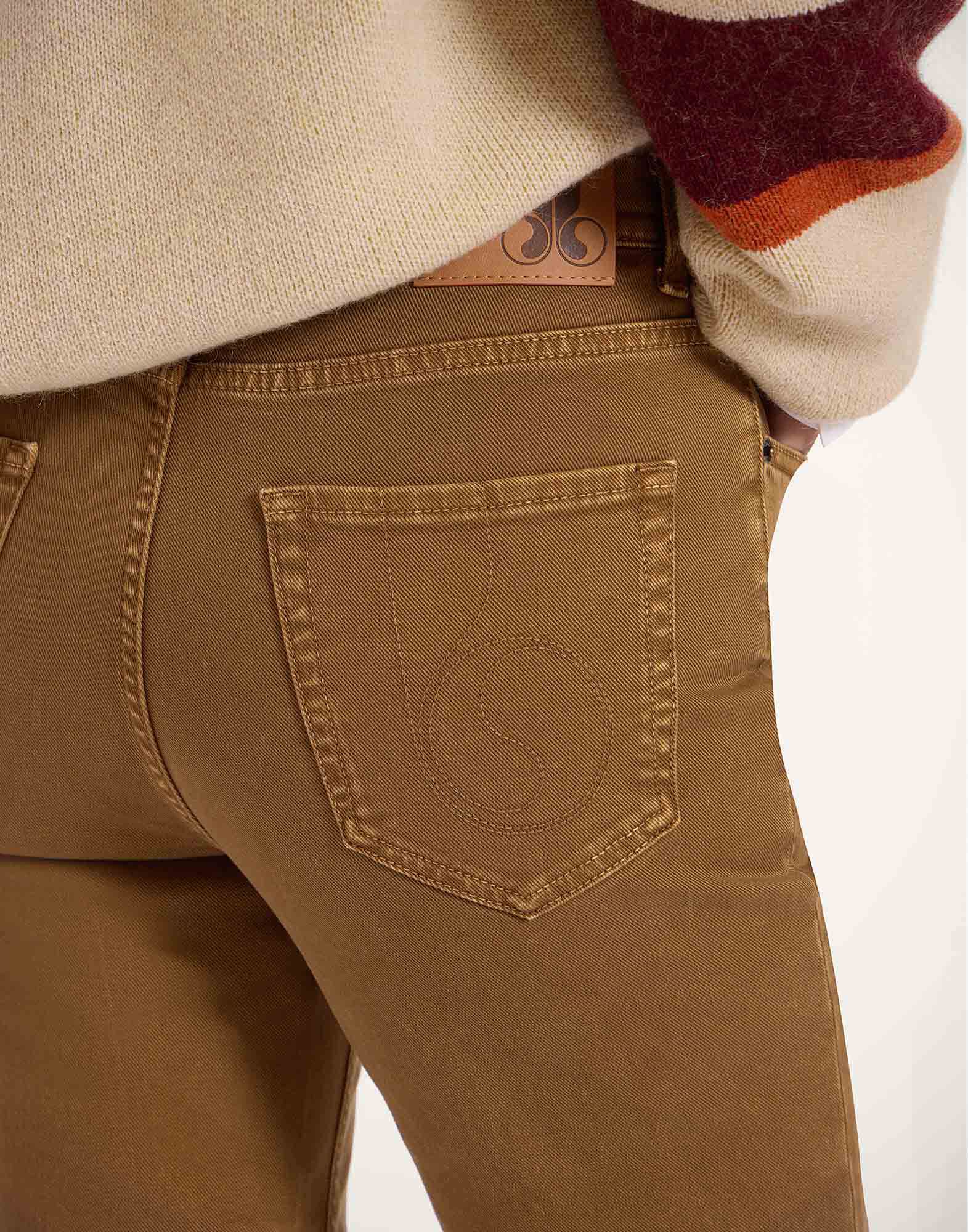 La DoubleJ Fancy Crop Jeans Khaki TRO0097DEN008SOLIDGR07