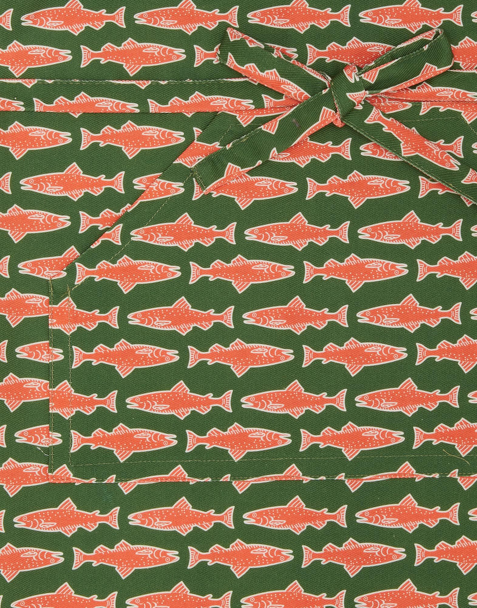 La DoubleJ Apron Como Fish Green APR0002COT018CMF0002