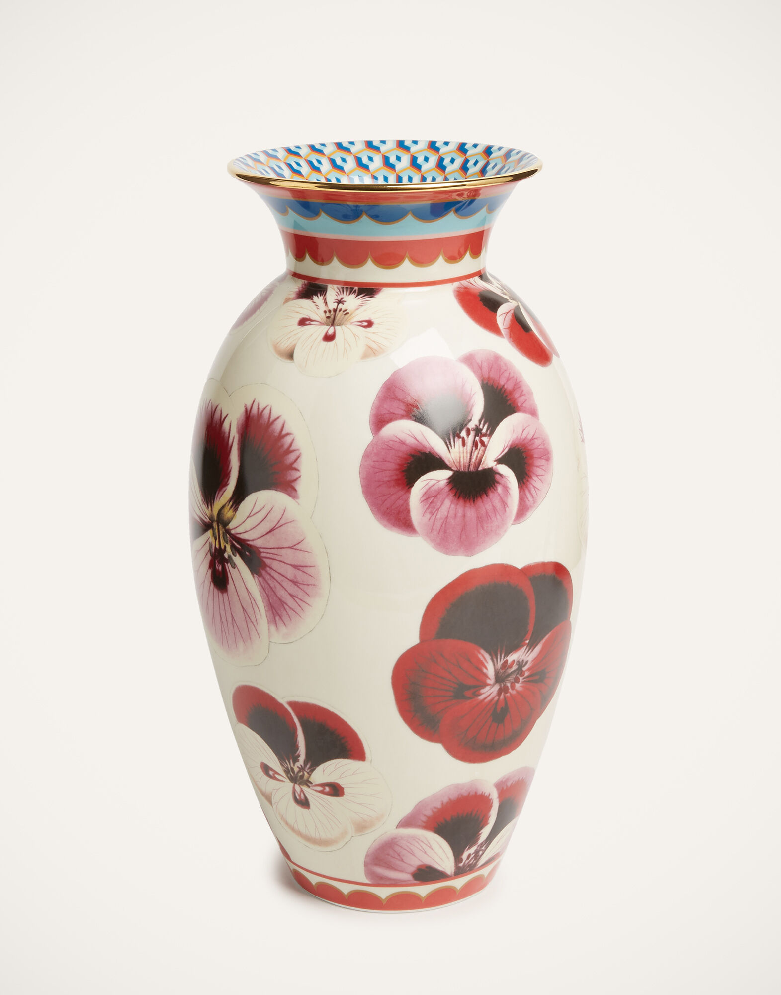 La DoubleJ Amphora Vase Pansy VAS0001CER001PAN0005