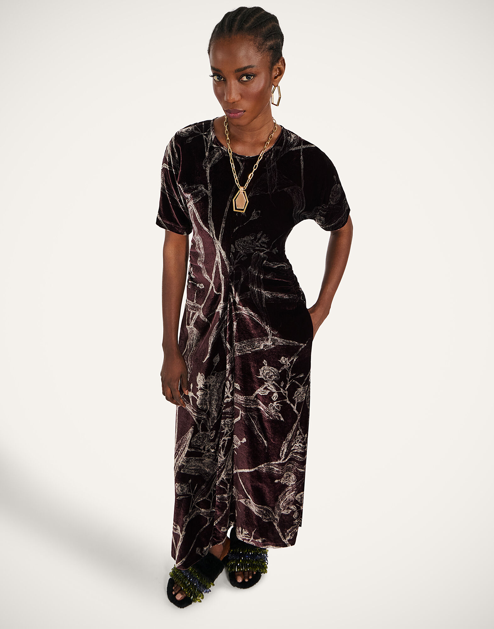 La DoubleJ Angelica Dress Bamboo Burgundy DRE0836DEV004BMB03RE07