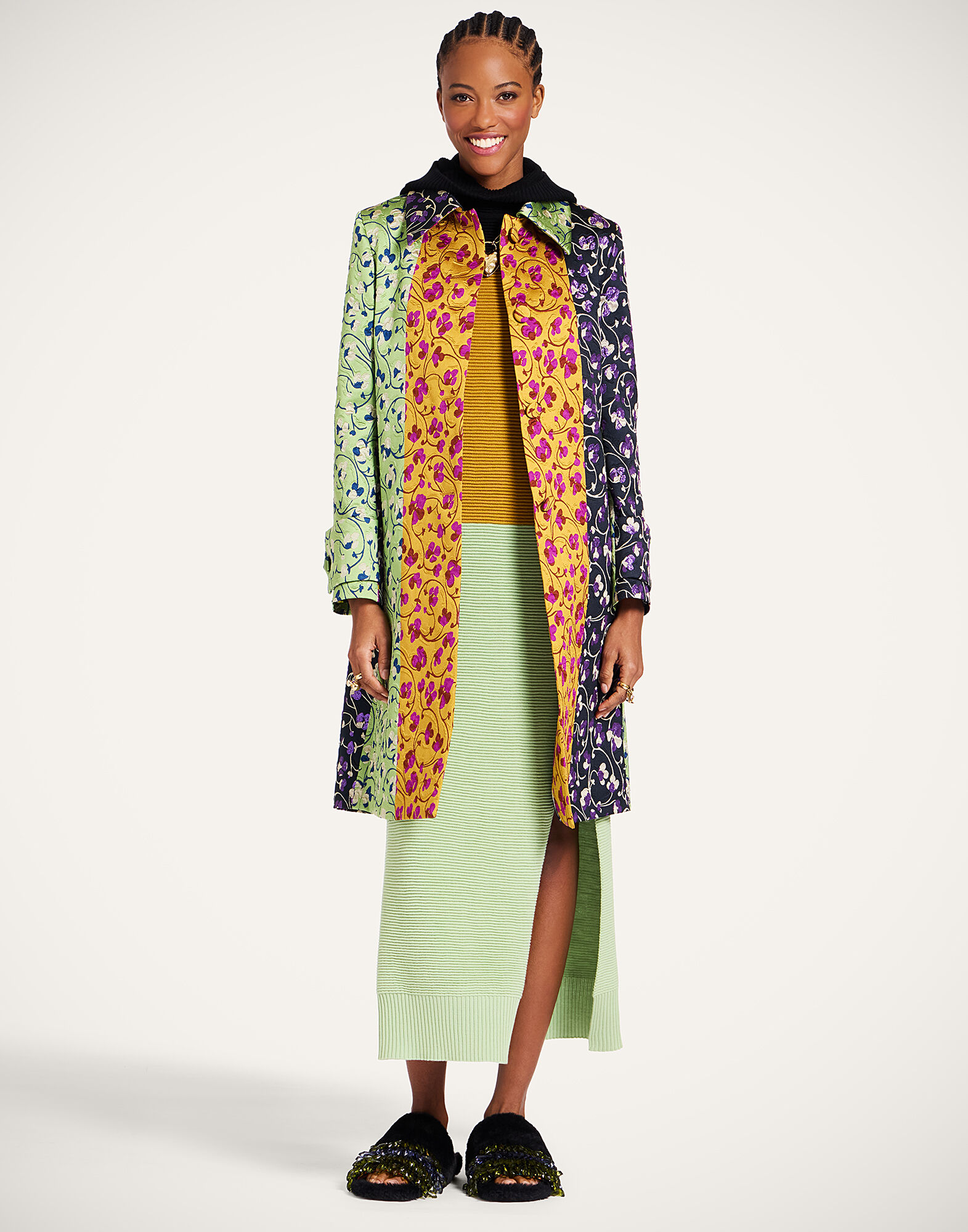 La DoubleJ Precious Coat Honeysuckle Tricolor Yellow JAC0122JCQ129HNY03YE02