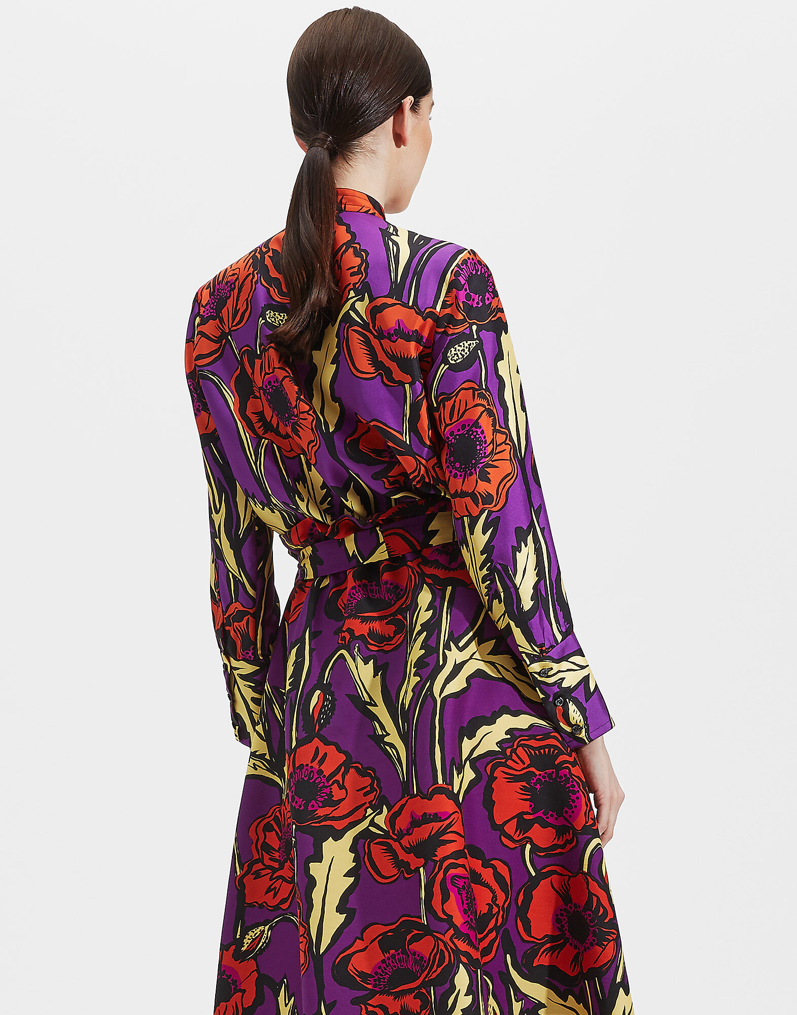 LaDoubleJ Portofino Shirt Big Blooms Viola SHI0046SIL001PFI0004