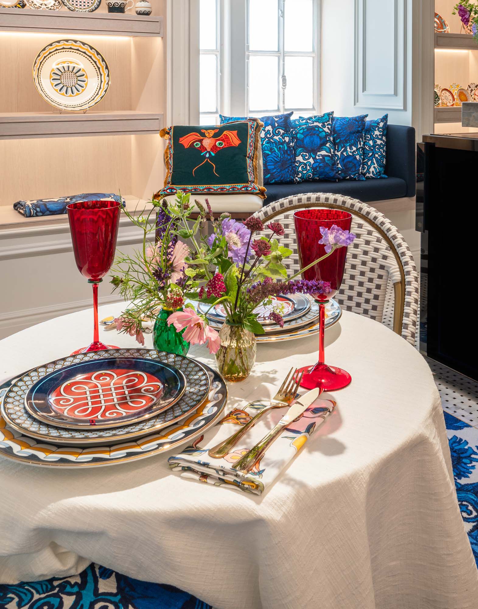 La DoubleJ Wine Glasses Set Of 2 Red GLA0020MUR001RED0001