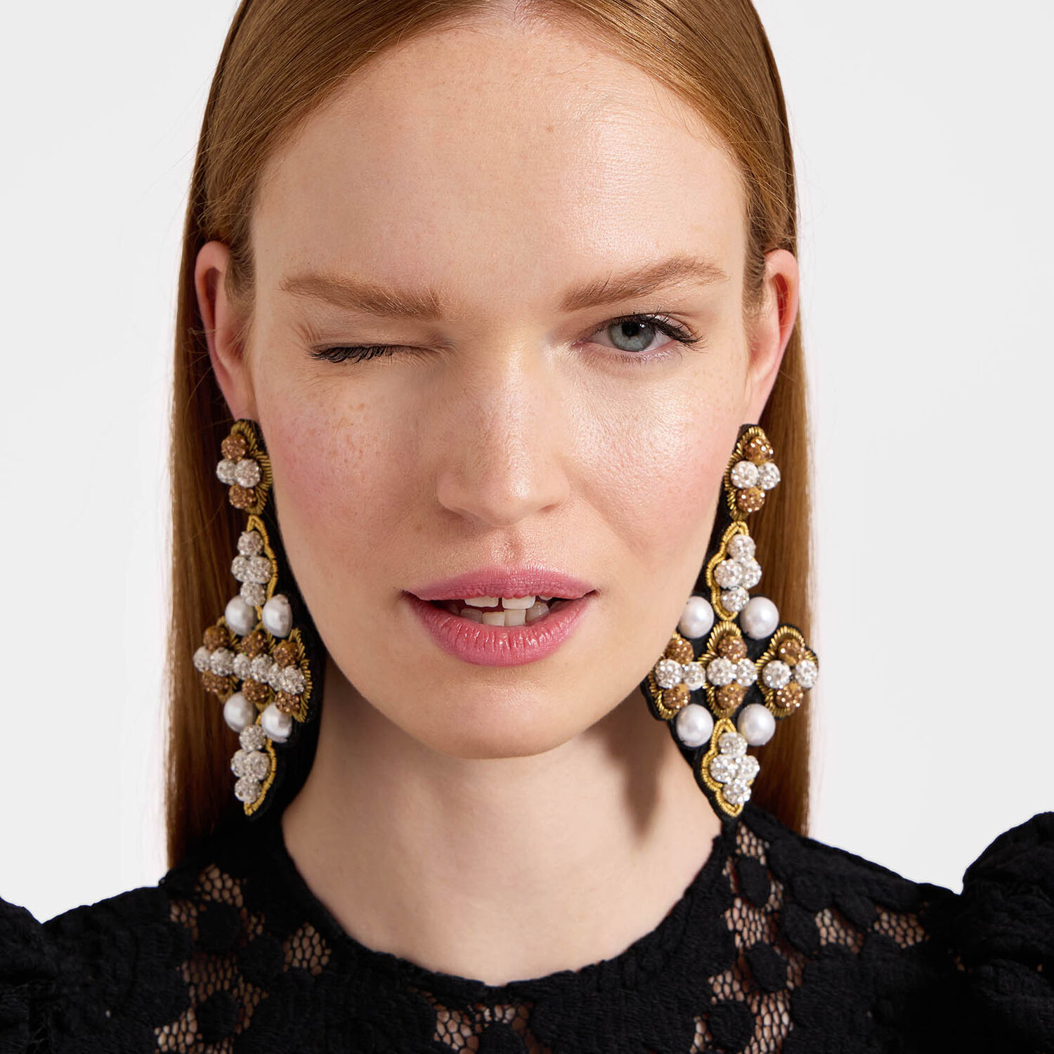 La Doublej Ella Earrings In Solid Gold