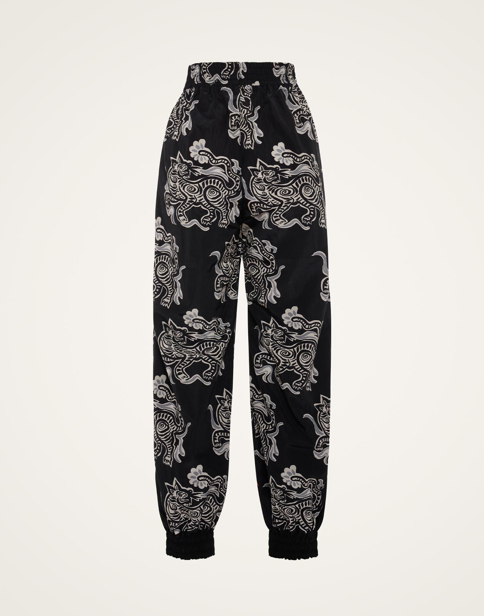 La DoubleJ Court Pants Crazy Tigers Black & White TRO0145NYL011TIG01BL03