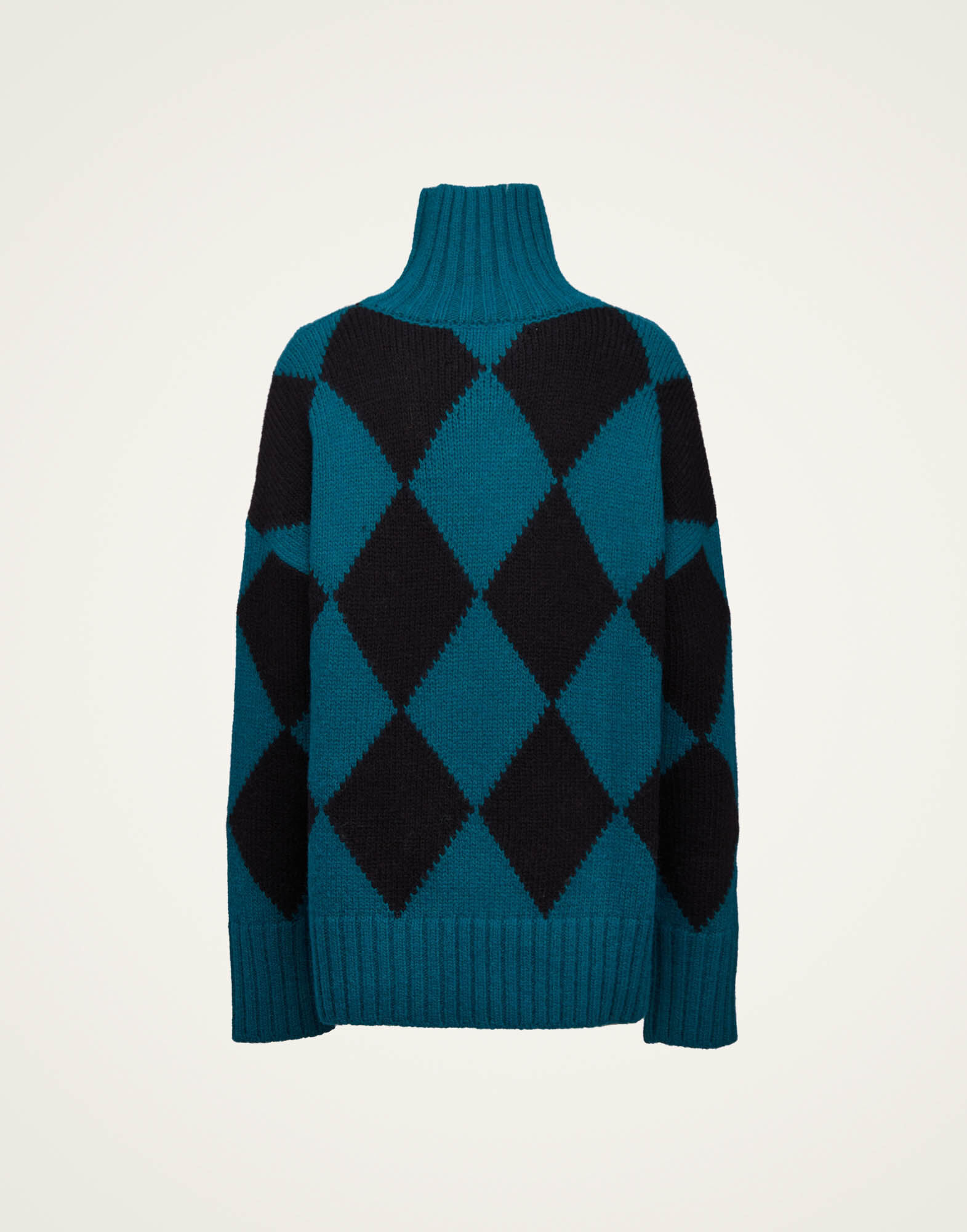 La DoubleJ Argyle Sweater Green / Black PUL0091KNI064VAR0165