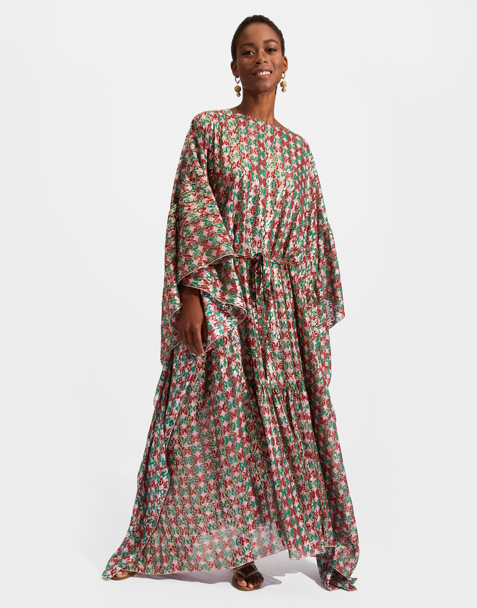 La DoubleJ Cascata Kaftan Mezzaluna Pink DRE0404FCP004MEZ0002