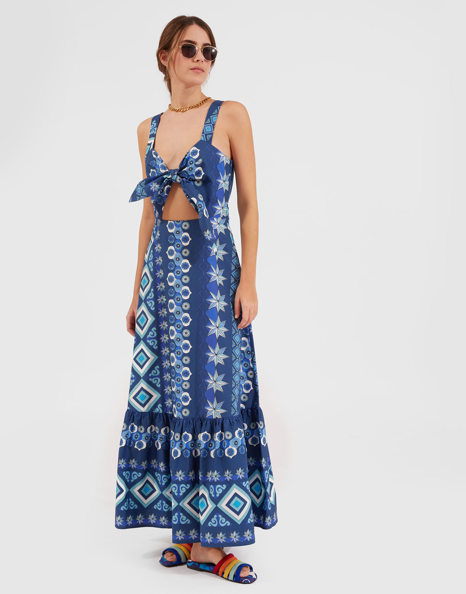 La DoubleJ Peek-A-Boo Party Dress Costiera DRE0488COT039COS01BU03