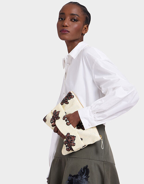 La DoubleJ Ruffle Pochette Herald Pink BAG0071PAI006HRL04PI01