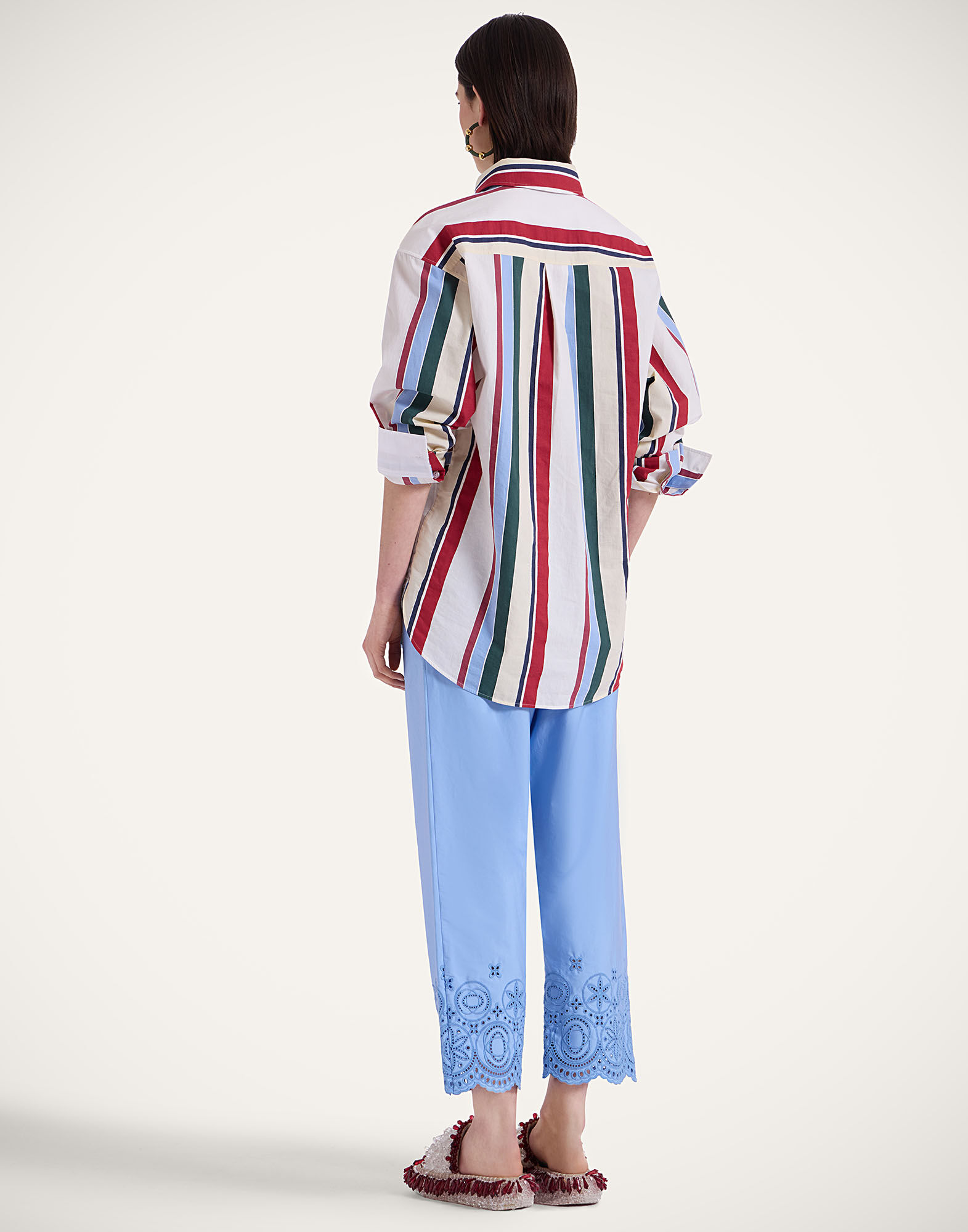 La DoubleJ Drawstring Pants Eclipse Light Blue TRO0162SAN005ECL03BU01