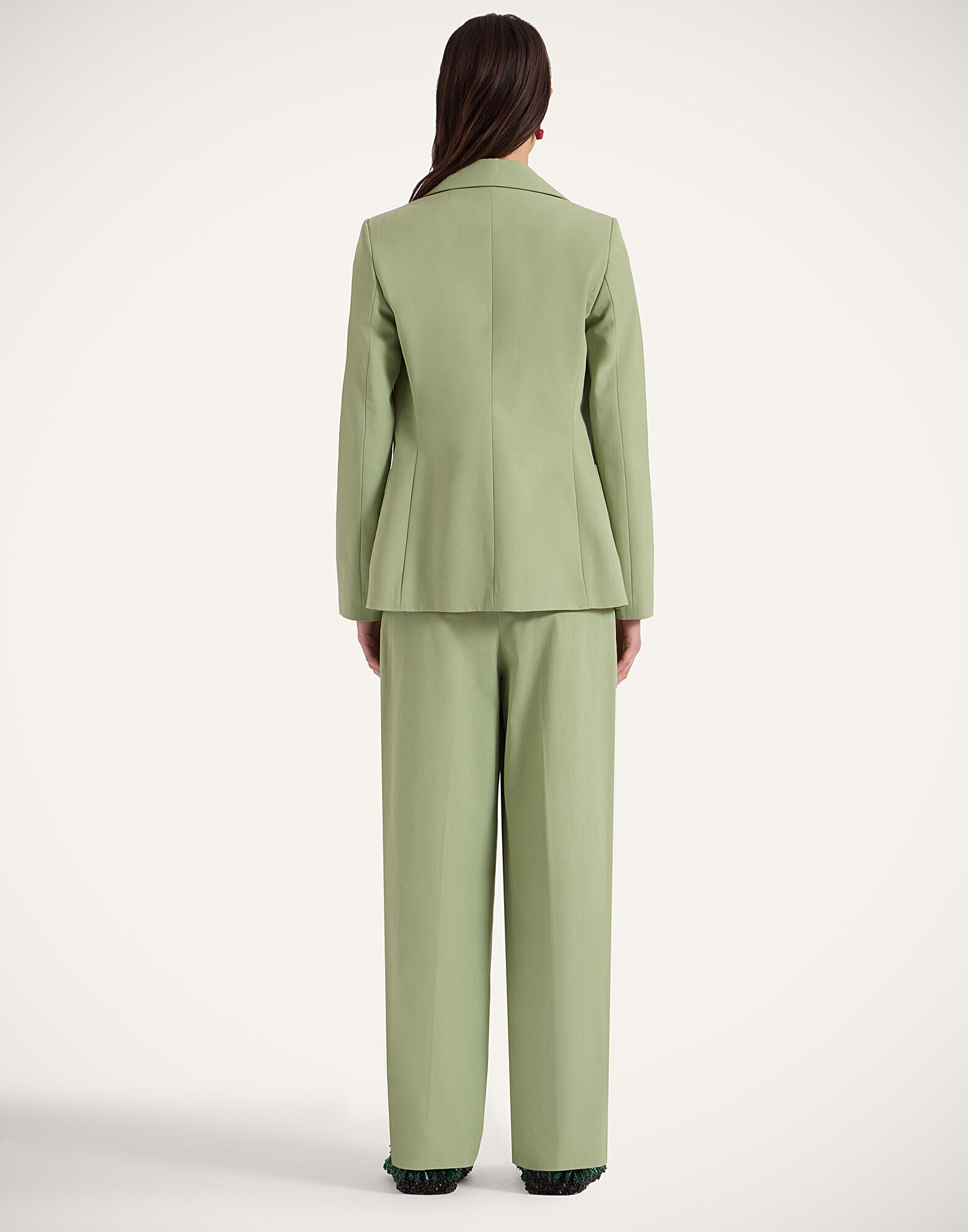 La DoubleJ Brooklyn Pants Solid Green TRO0156COT070SOLIDGR06